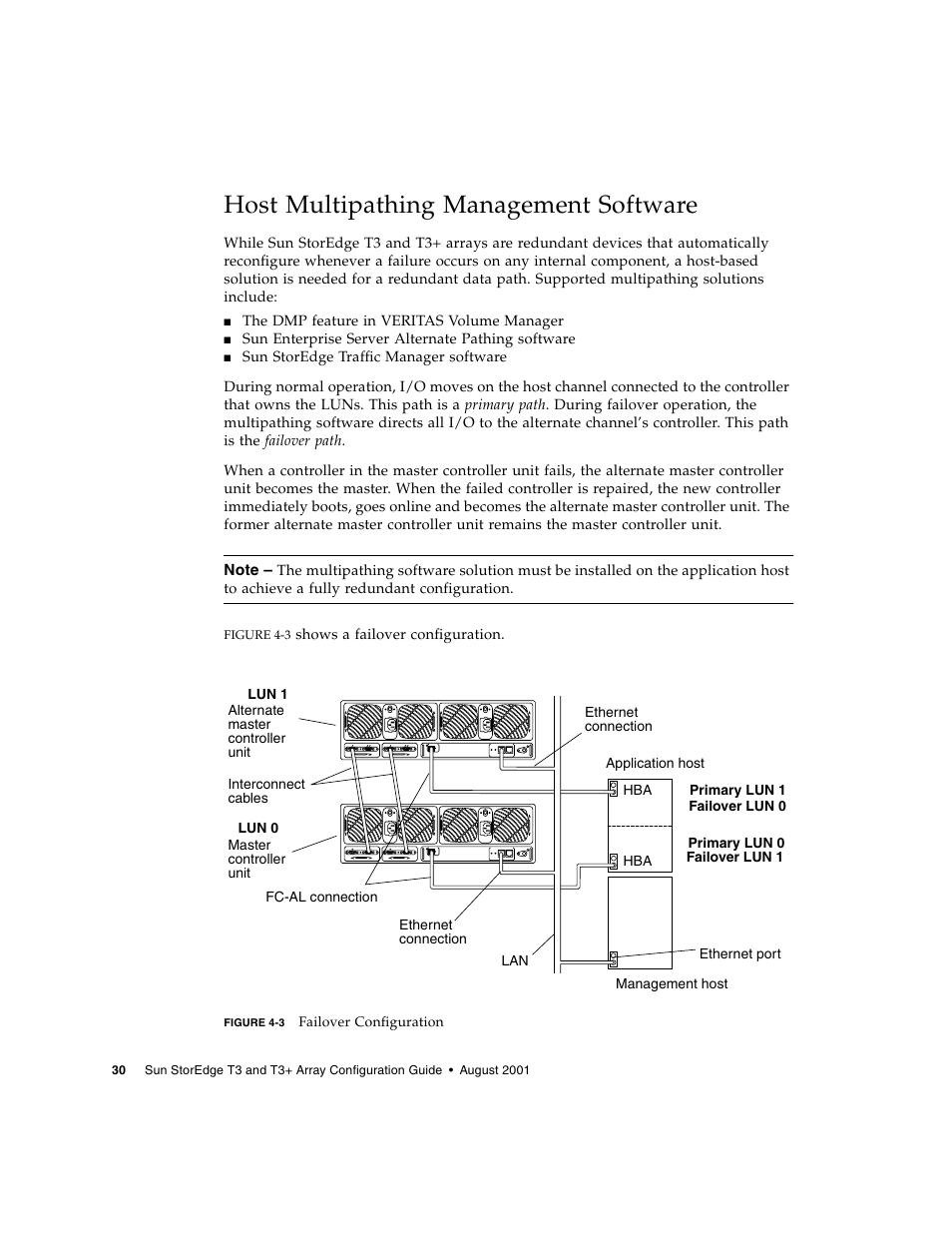 Host multipathing management software | Sun Microsystems Sun StorEdge T3 User Manual | Page 42 / 88