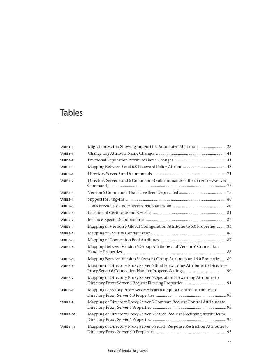 Tables | Sun Microsystems 8190994 User Manual | Page 11 / 148