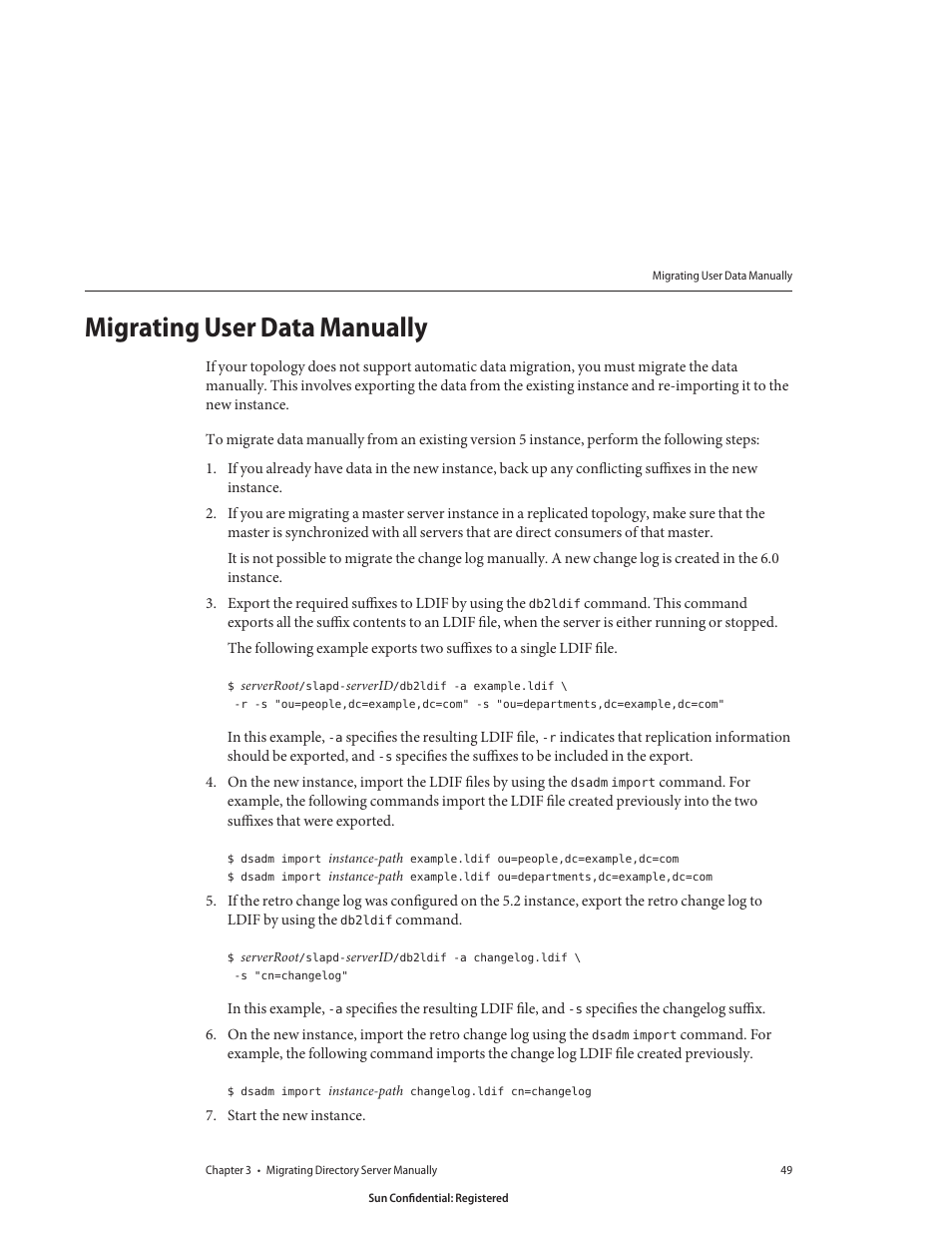 Migrating user data manually | Sun Microsystems 8190994 User Manual | Page 49 / 148