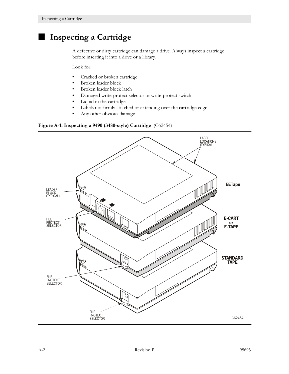 Inspecting a cartridge | Sun Microsystems TIMBERWOLF 9740 User Manual | Page 72 / 100