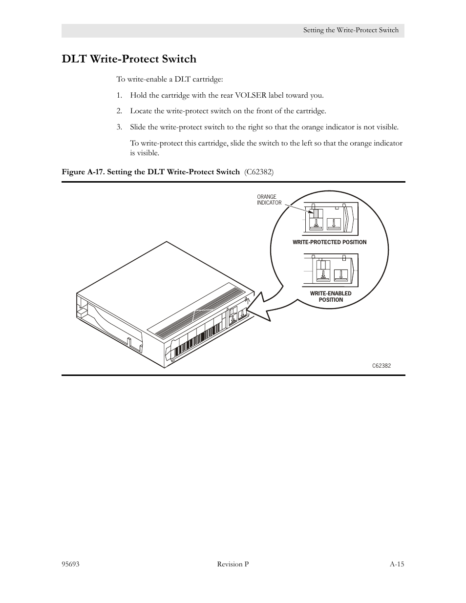 Dlt write-protect switch | Sun Microsystems TIMBERWOLF 9740 User Manual | Page 85 / 100