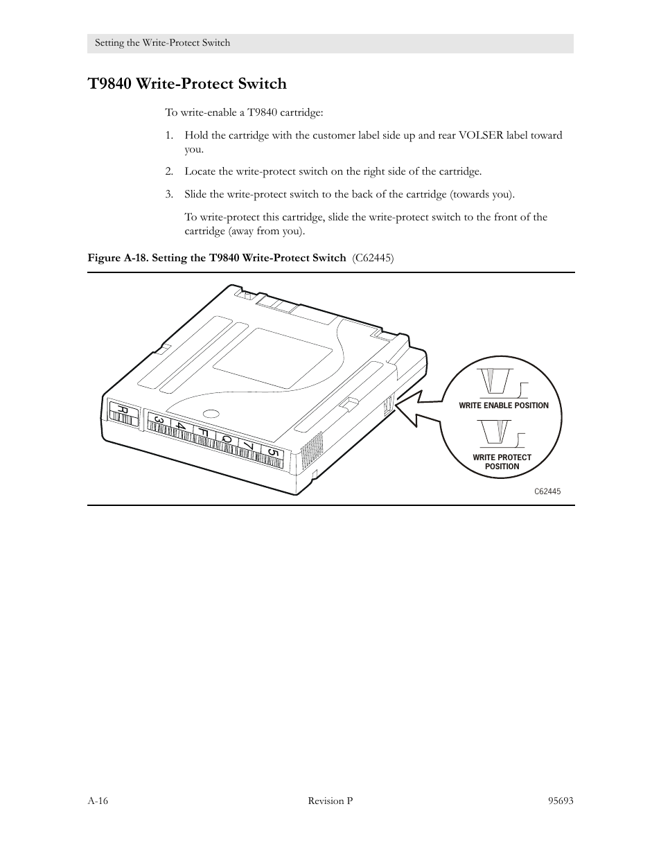 T9840 write-protect switch | Sun Microsystems TIMBERWOLF 9740 User Manual | Page 86 / 100