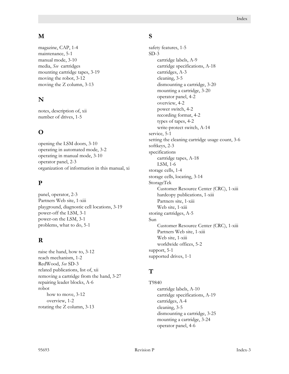 Sun Microsystems TIMBERWOLF 9740 User Manual | Page 97 / 100