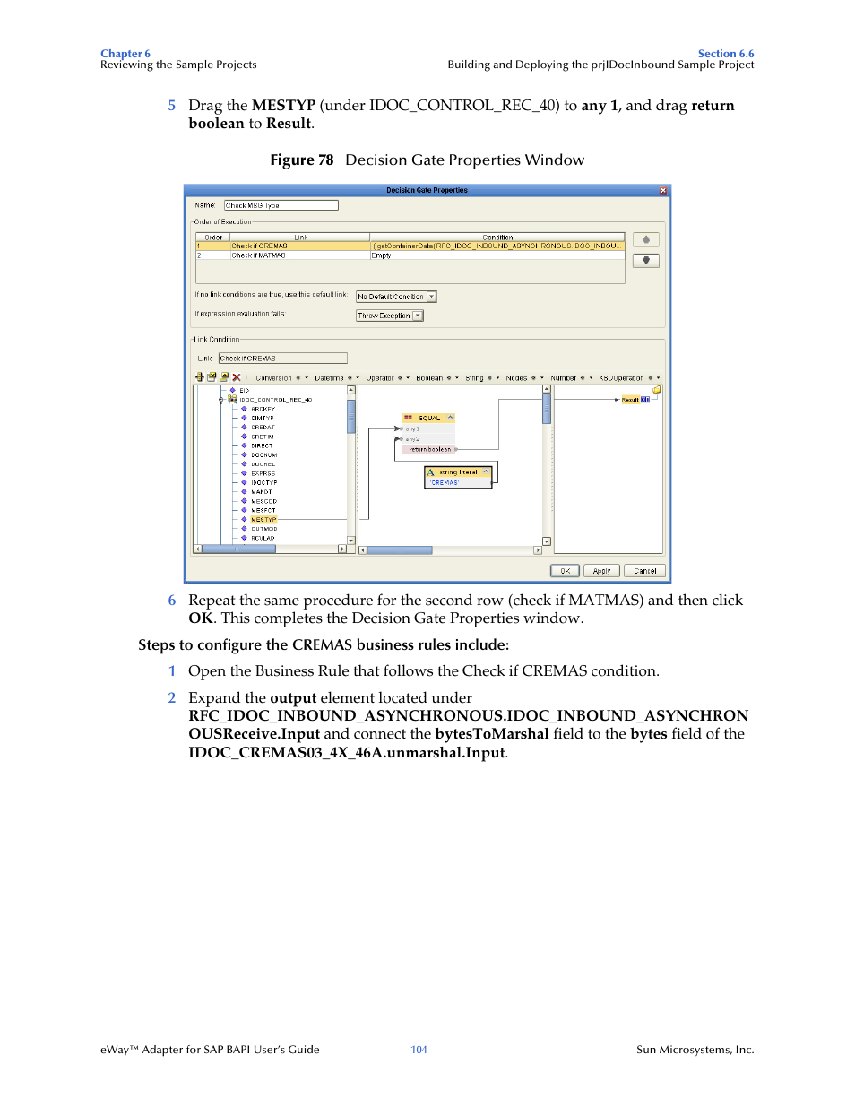 Sun Microsystems eWay SAP BAPI User Manual | Page 104 / 123