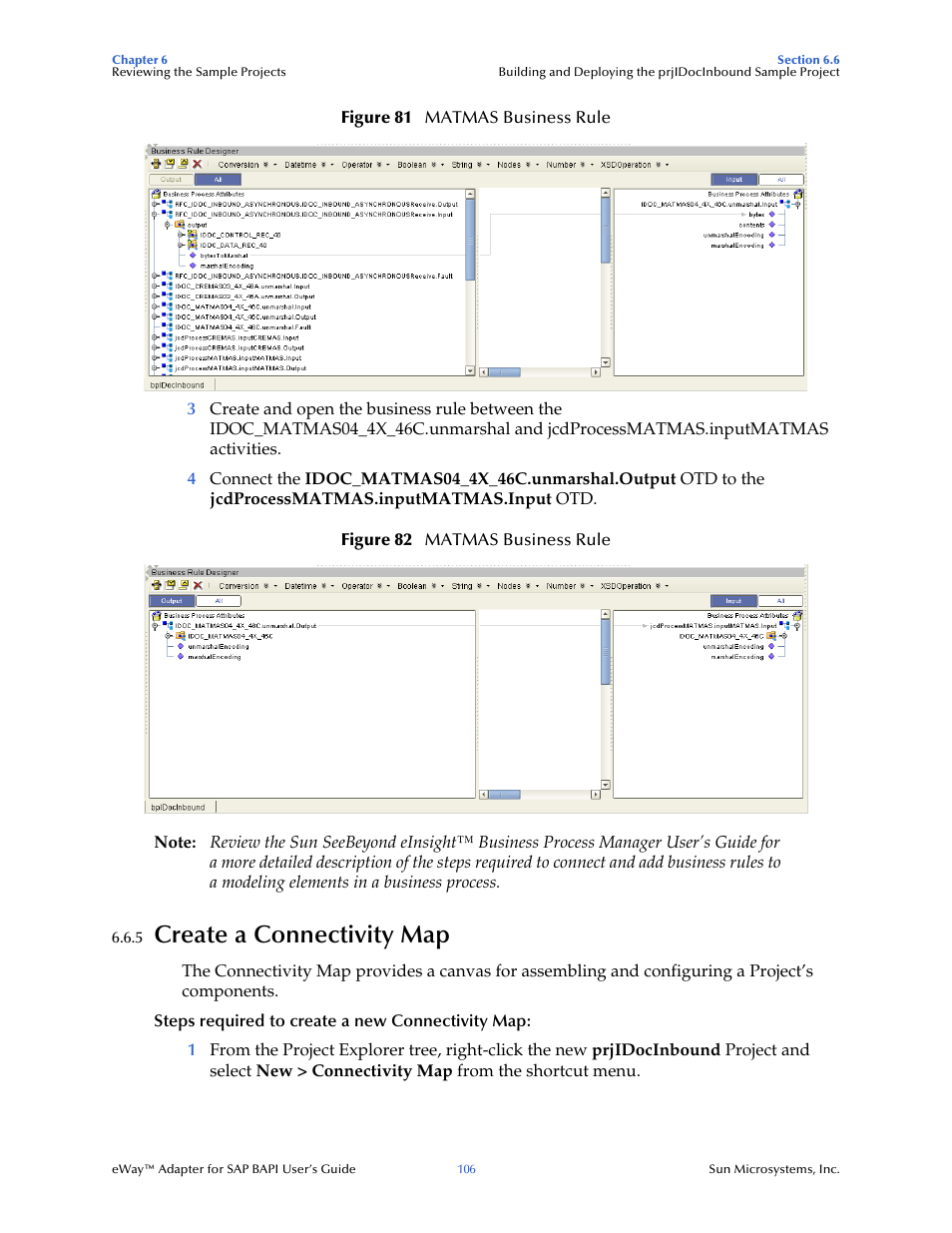 5 create a connectivity map, Create a connectivity map | Sun Microsystems eWay SAP BAPI User Manual | Page 106 / 123