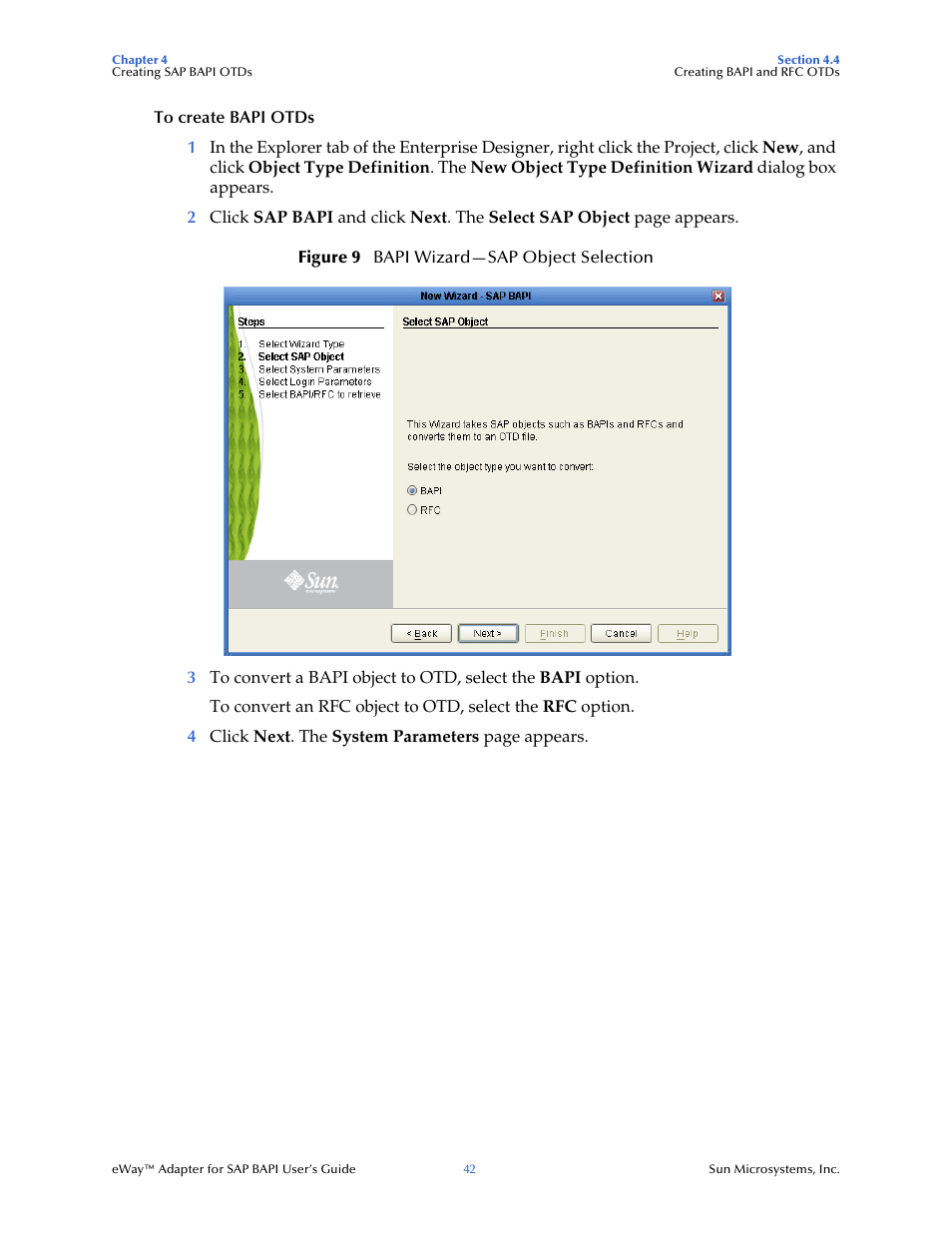 Sun Microsystems eWay SAP BAPI User Manual | Page 42 / 123