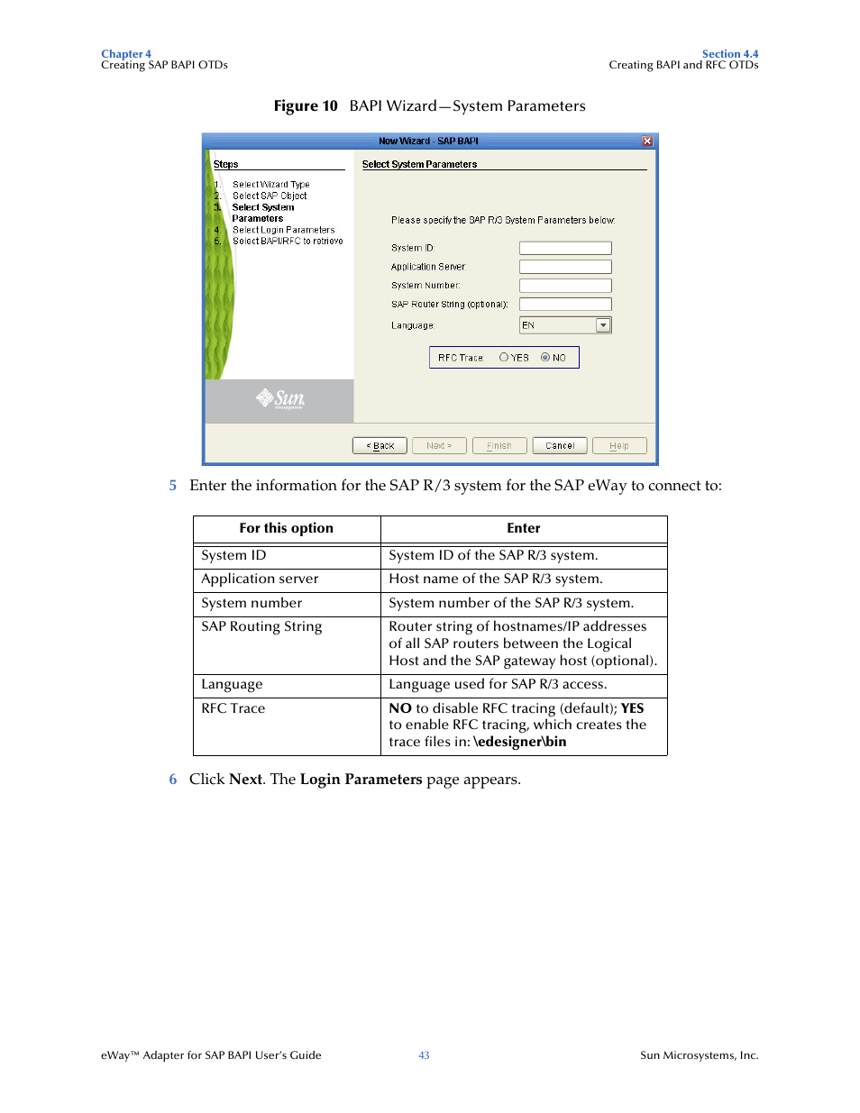 Sun Microsystems eWay SAP BAPI User Manual | Page 43 / 123