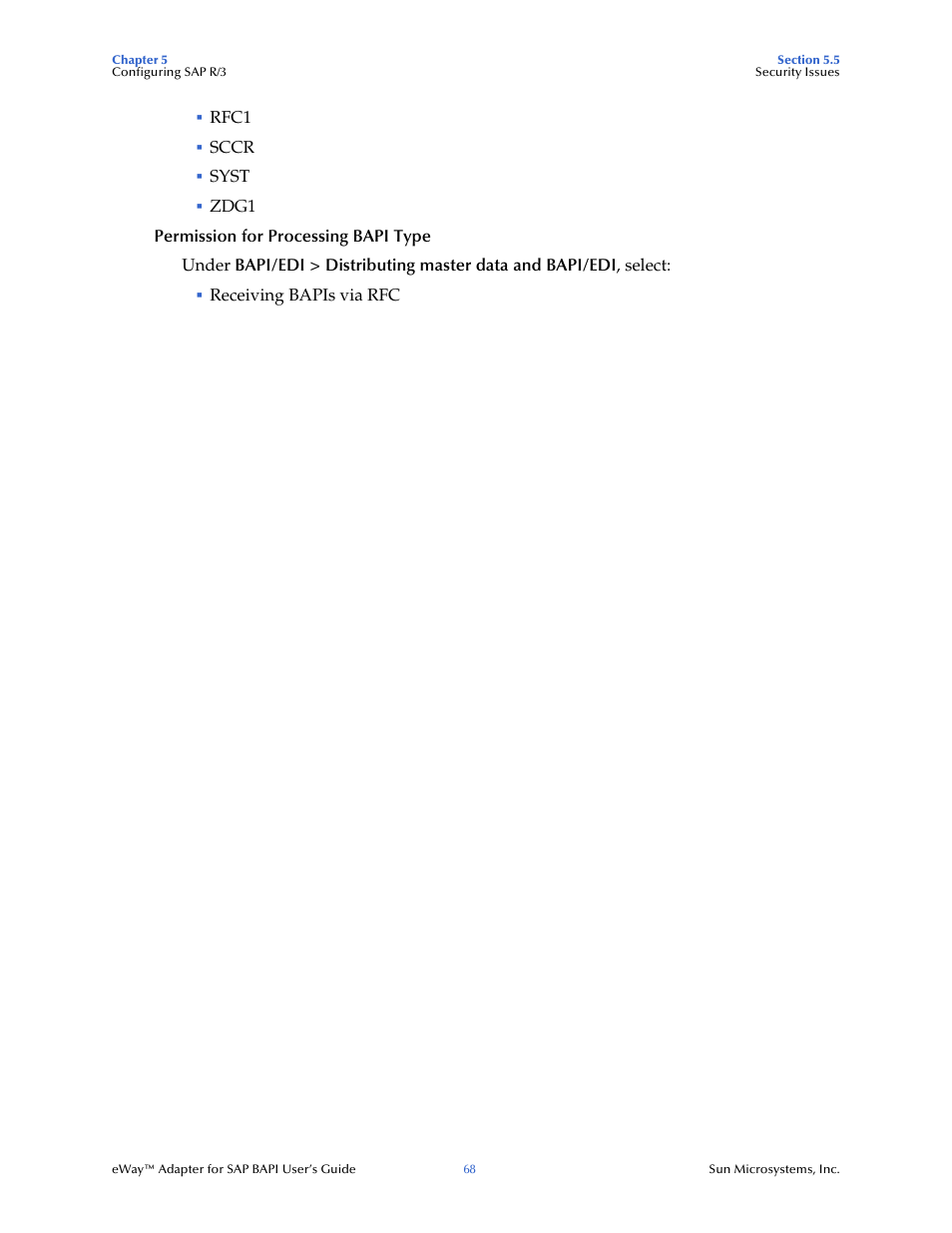 Sun Microsystems eWay SAP BAPI User Manual | Page 68 / 123