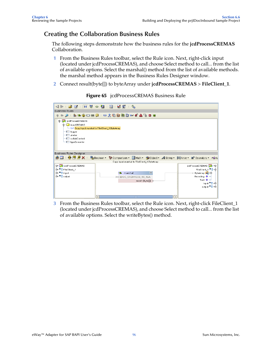 Creating the collaboration business rules | Sun Microsystems eWay SAP BAPI User Manual | Page 96 / 123