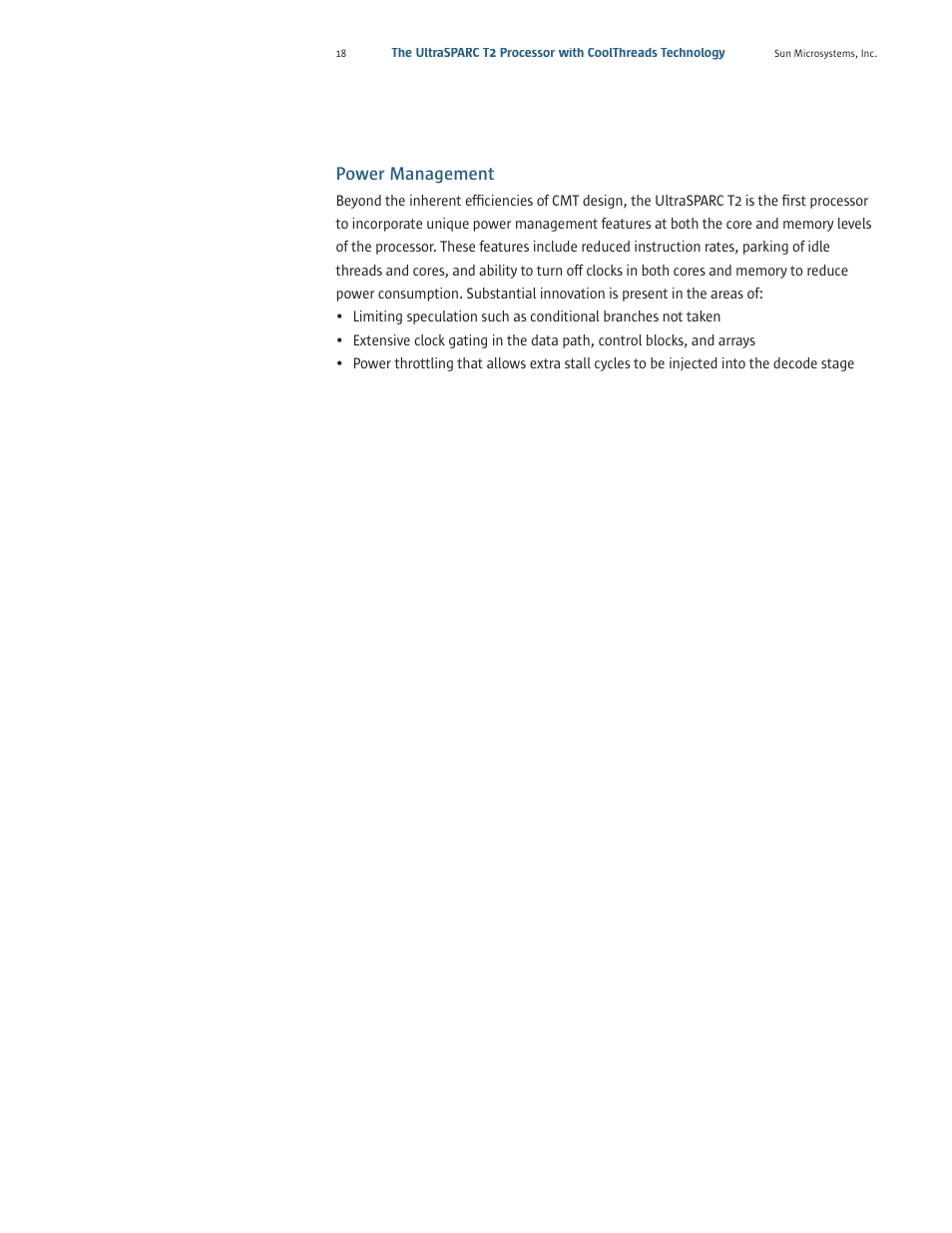 Power management | Sun Microsystems SPARC T5220 User Manual | Page 20 / 42
