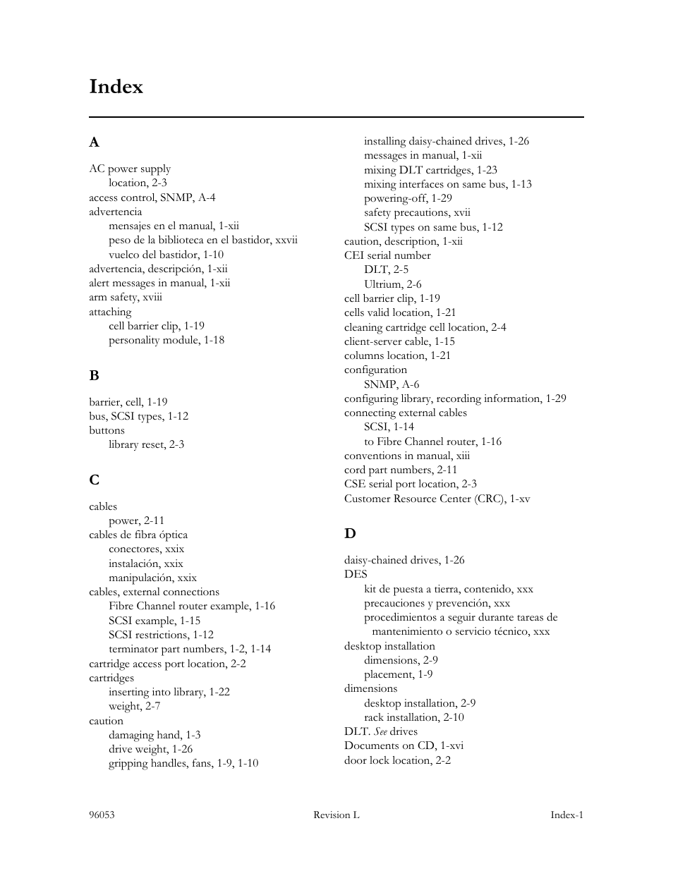 Index, Helps y | Sun Microsystems StorageTek L40 User Manual | Page 85 / 92