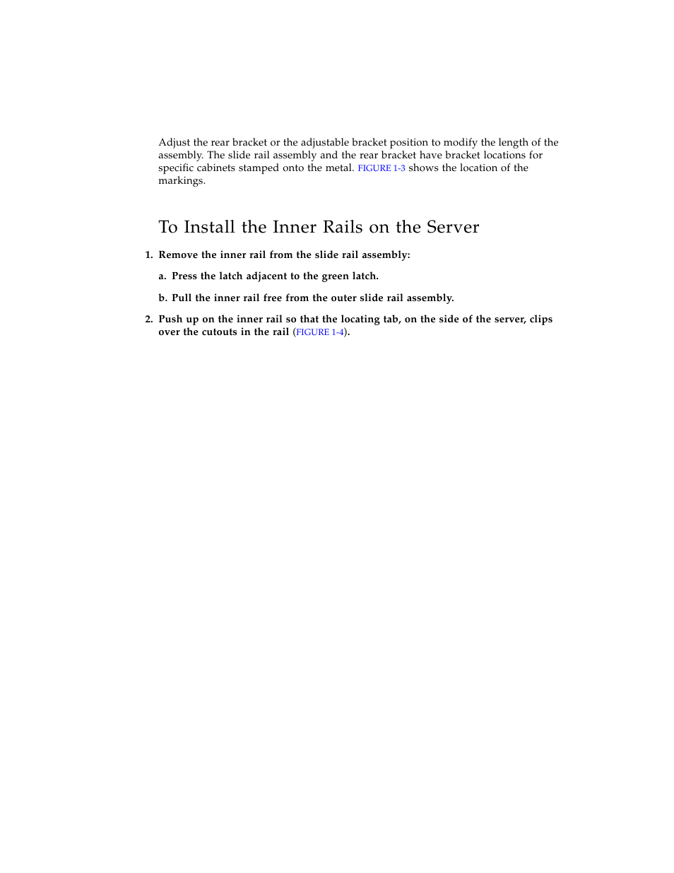 To install the inner rails on the server | Sun Microsystems SERVER 1290 User Manual | Page 18 / 76