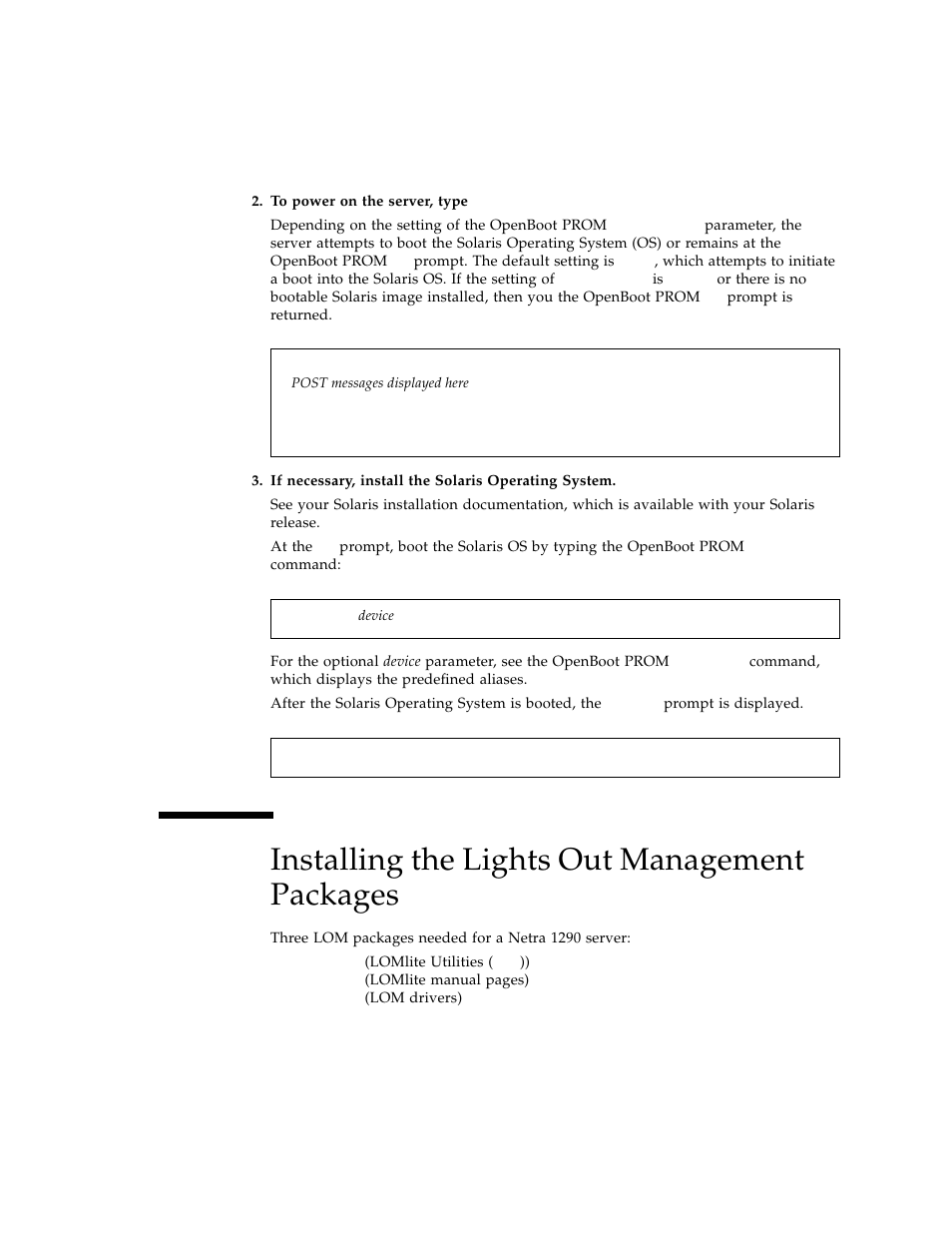 Installing the lights out management packages | Sun Microsystems SERVER 1290 User Manual | Page 59 / 76
