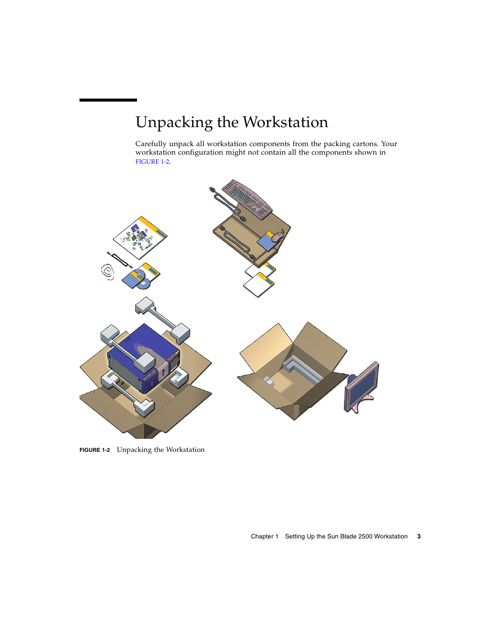 Unpacking the workstation, Figure | Sun Microsystems Sun Blade 2500 User Manual | Page 19 / 56