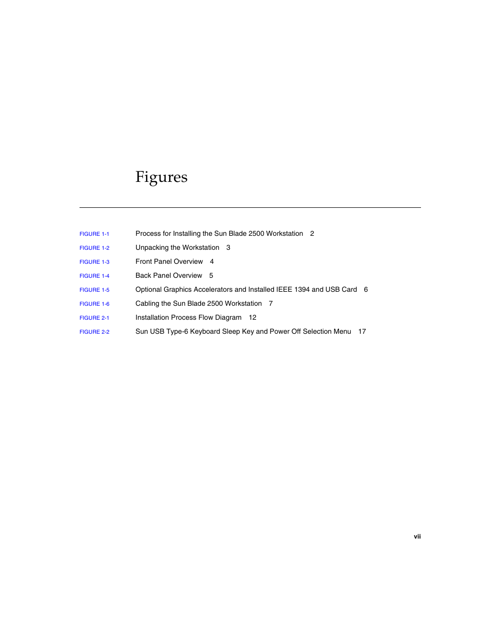 Figures | Sun Microsystems Sun Blade 2500 User Manual | Page 7 / 56