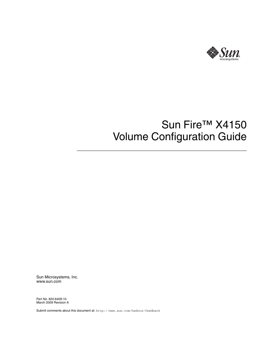 Sun Microsystems Sun FireTM X4150 User Manual | 12 pages