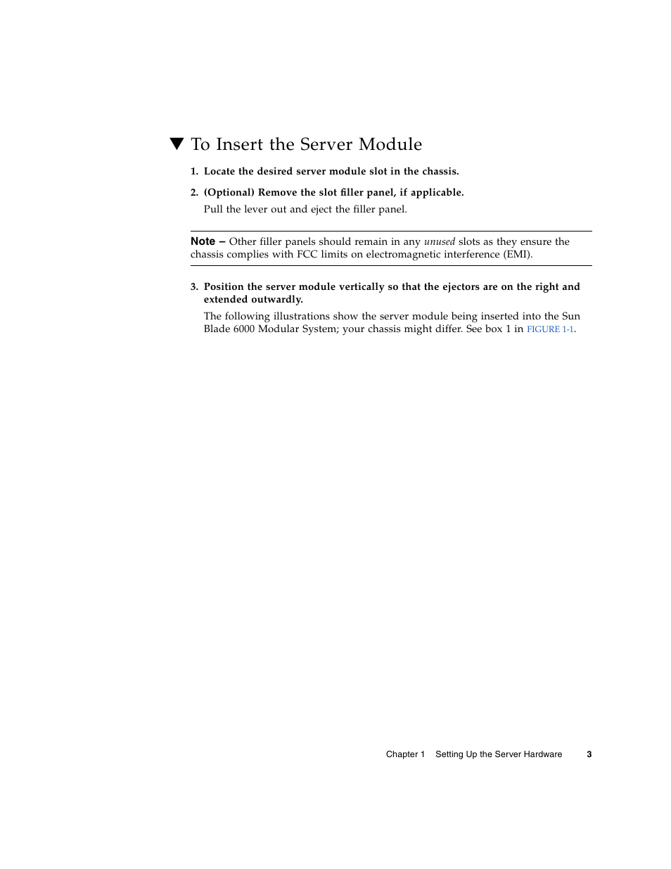 To insert the server module | Sun Microsystems X6240 User Manual | Page 15 / 72