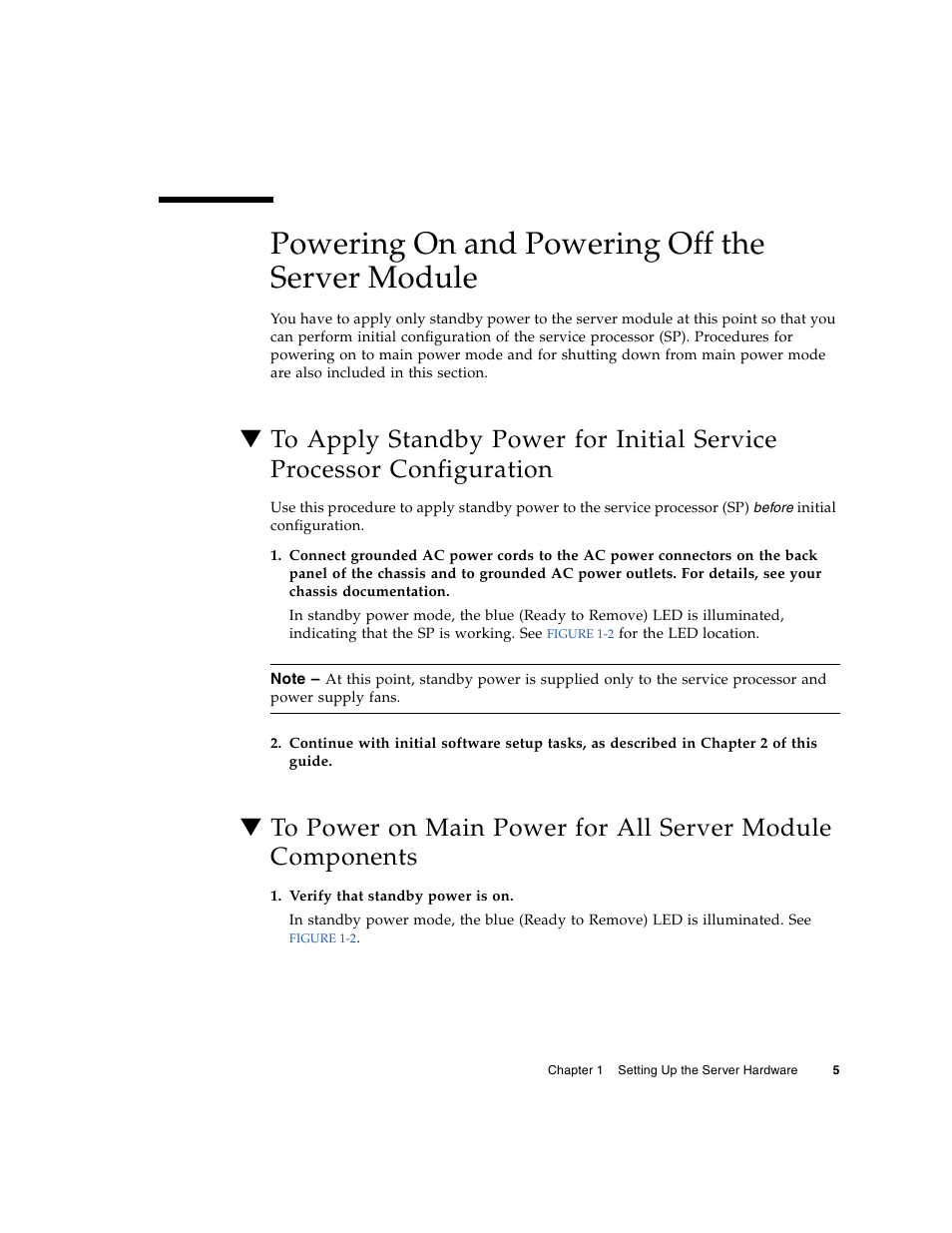 Powering on and powering off the server module | Sun Microsystems X6240 User Manual | Page 17 / 72