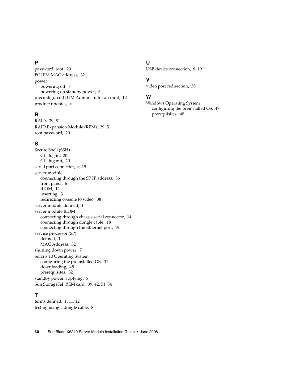 Sun Microsystems X6240 User Manual | Page 72 / 72