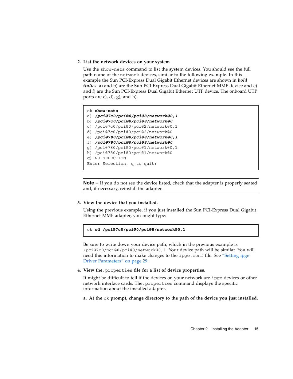 Sun Microsystems Gigabit Ethernet MMF/UTP Adapter User Manual | Page 49 / 122