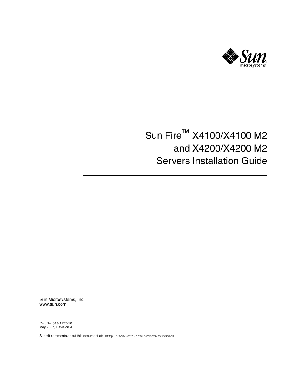 Sun Microsystems Sun Fire X4100 M2 User Manual | 50 pages