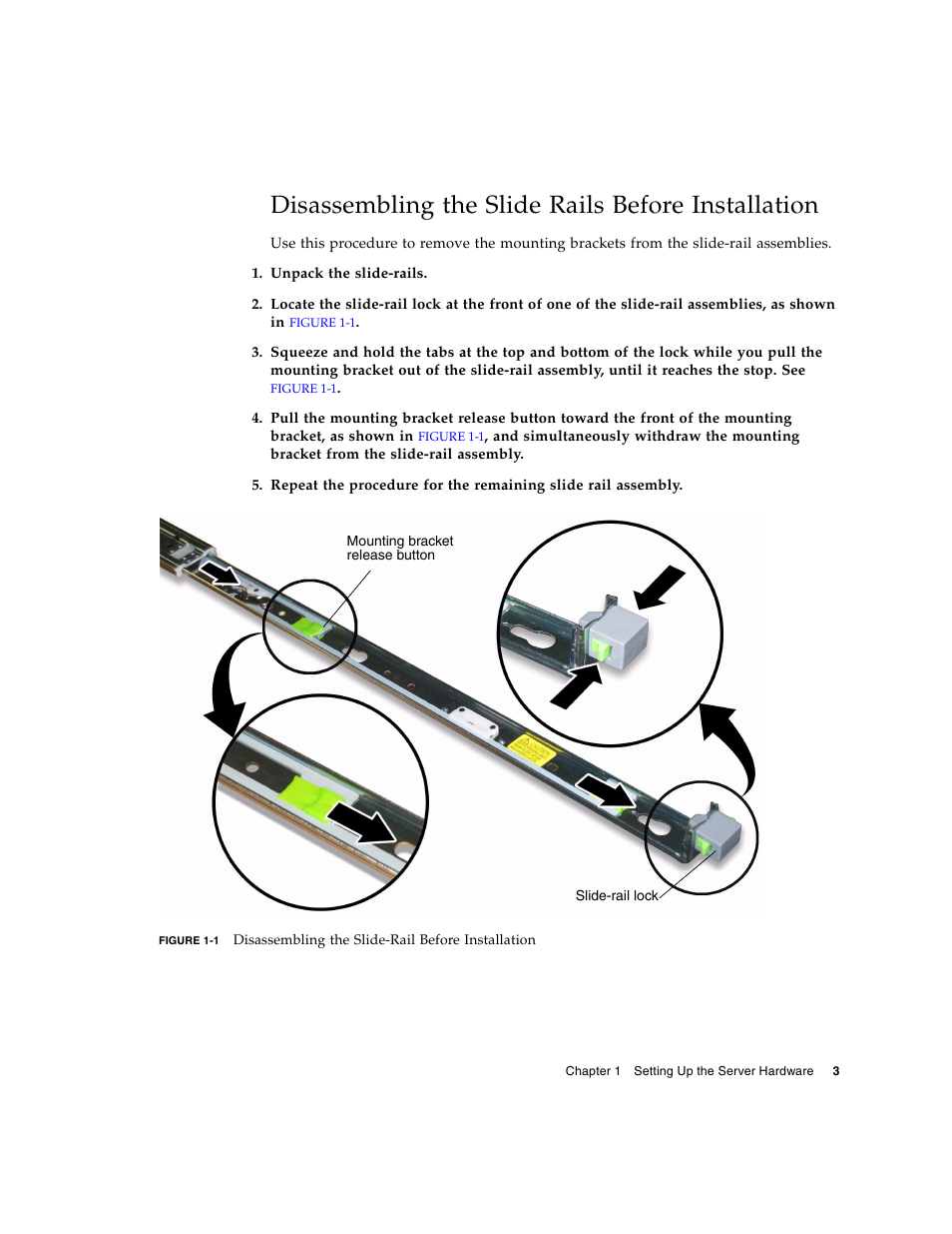 Disassembling the slide rails before installation | Sun Microsystems Sun Fire X4100 M2 User Manual | Page 11 / 50