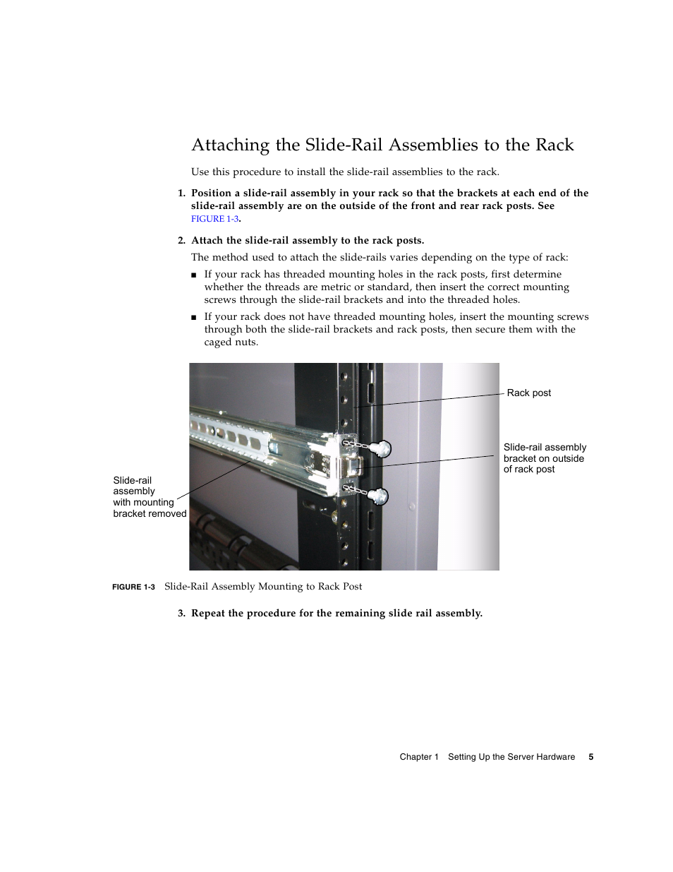 Attaching the slide-rail assemblies to the rack | Sun Microsystems Sun Fire X4100 M2 User Manual | Page 13 / 50