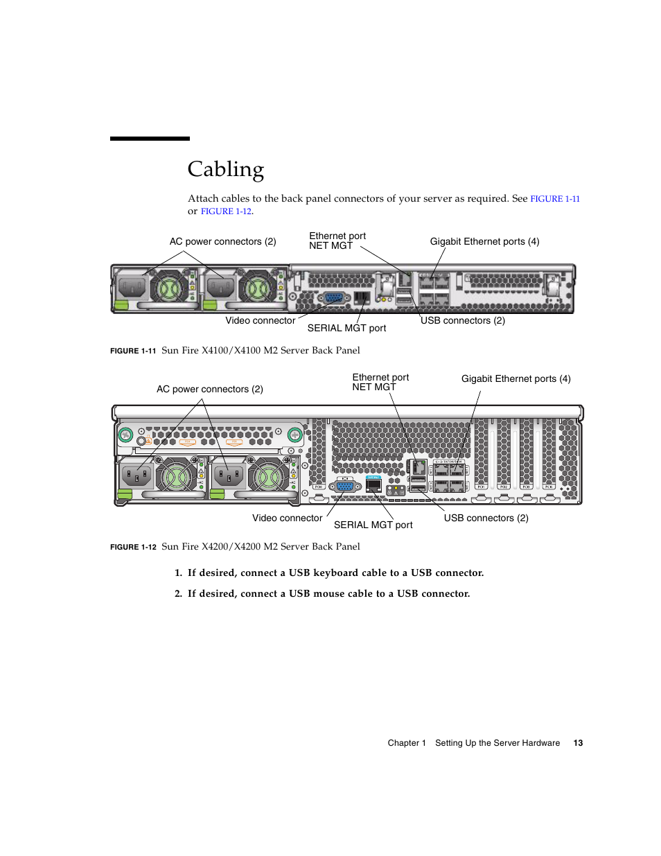 Cabling, For an | Sun Microsystems Sun Fire X4100 M2 User Manual | Page 21 / 50