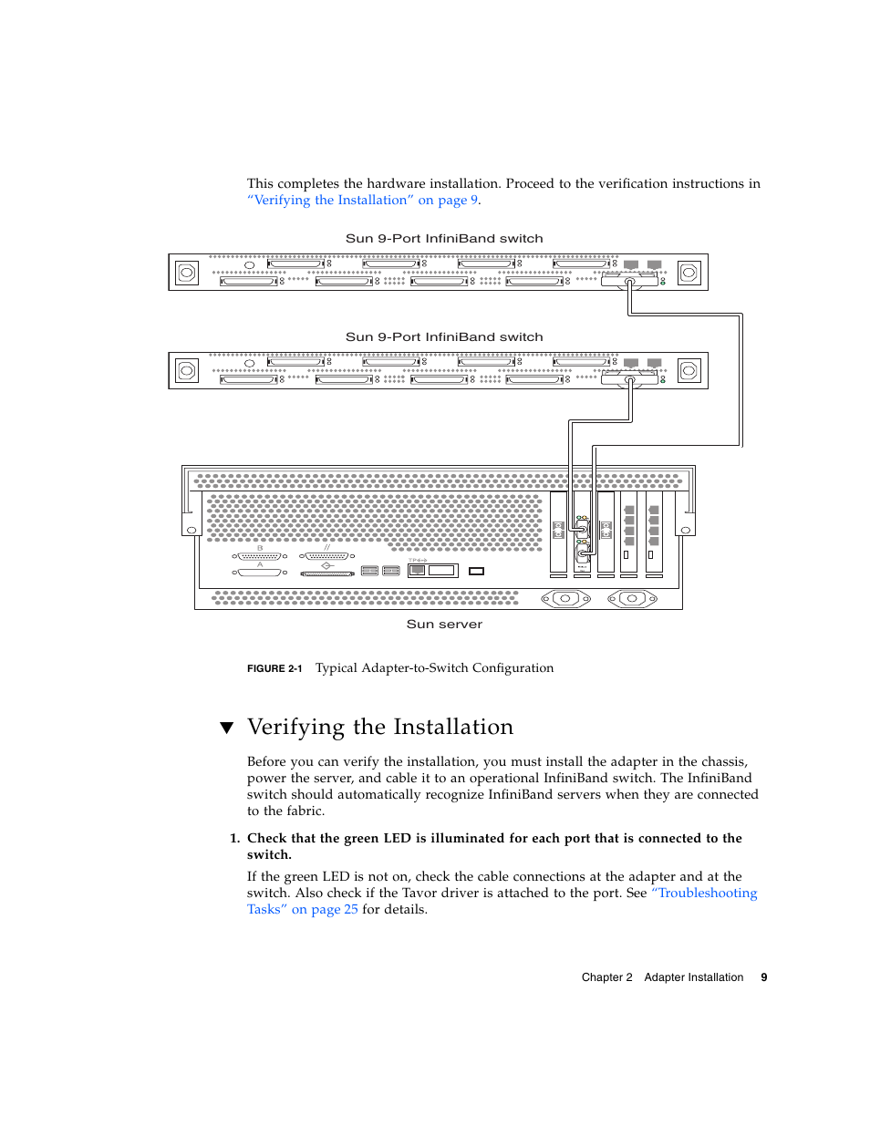 Verifying the installation, Figure 2-1 | Sun Microsystems PCI User Manual | Page 31 / 50