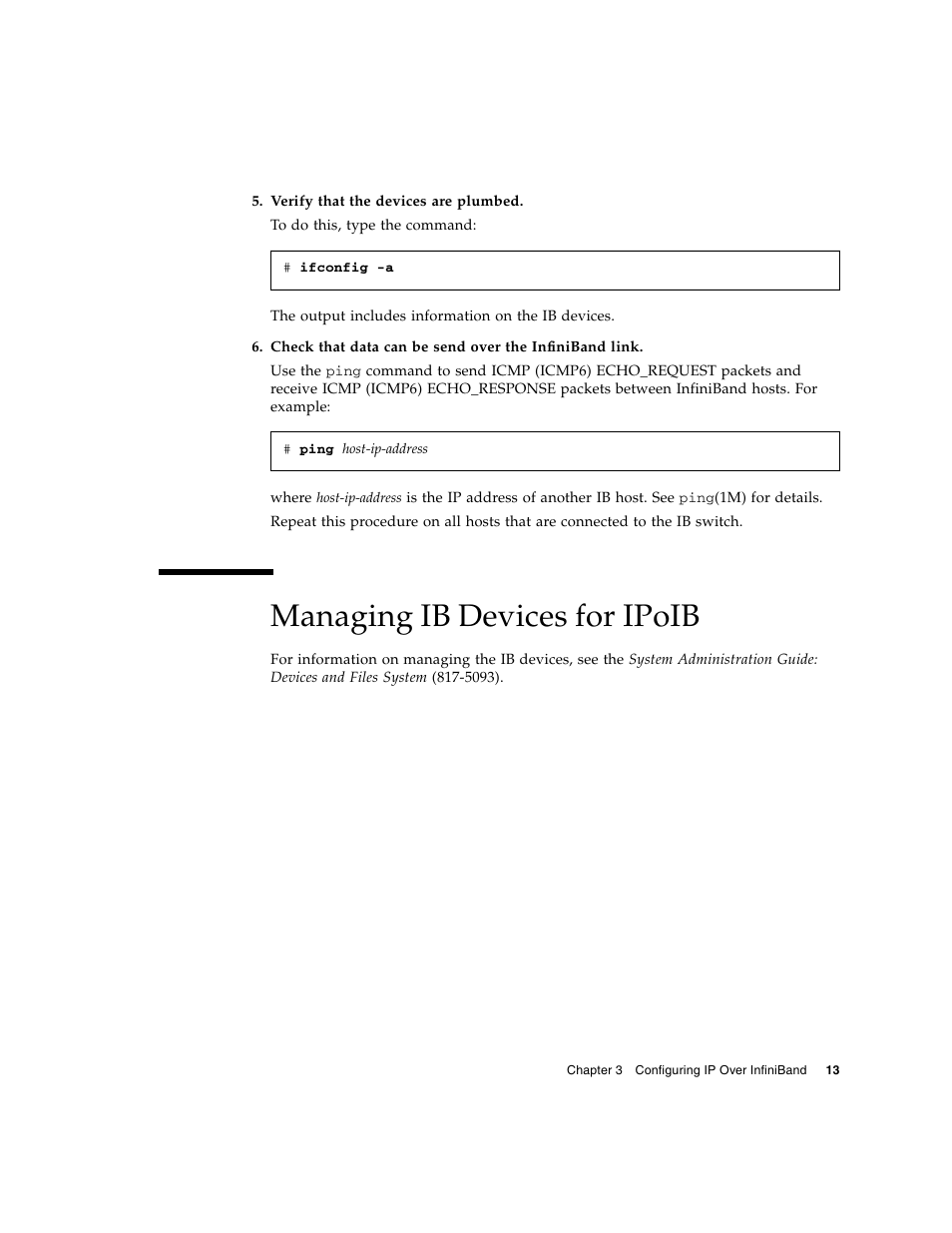 Managing ib devices for ipoib | Sun Microsystems PCI User Manual | Page 35 / 50