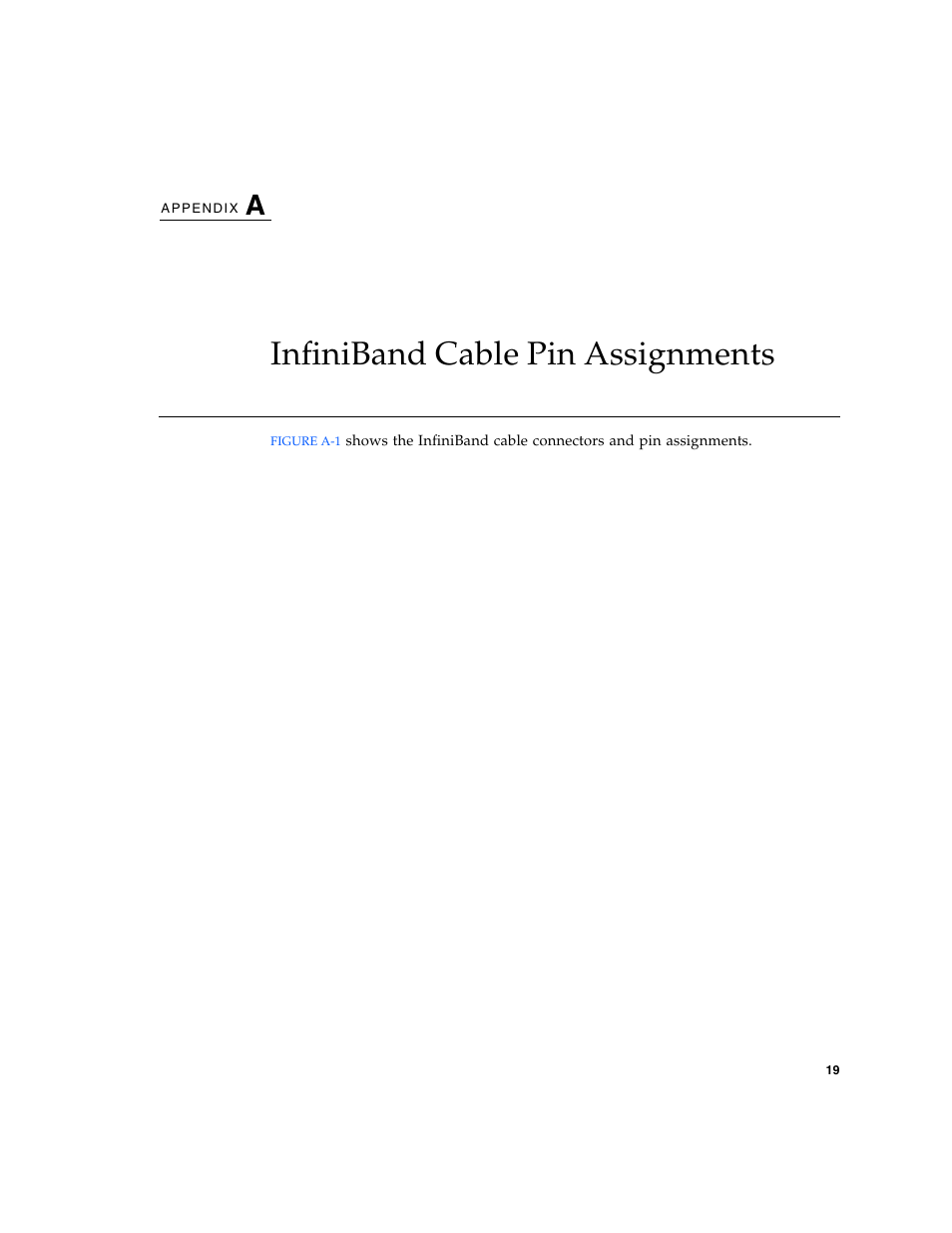 Infiniband cable pin assignments, Appendix a | Sun Microsystems PCI User Manual | Page 41 / 50