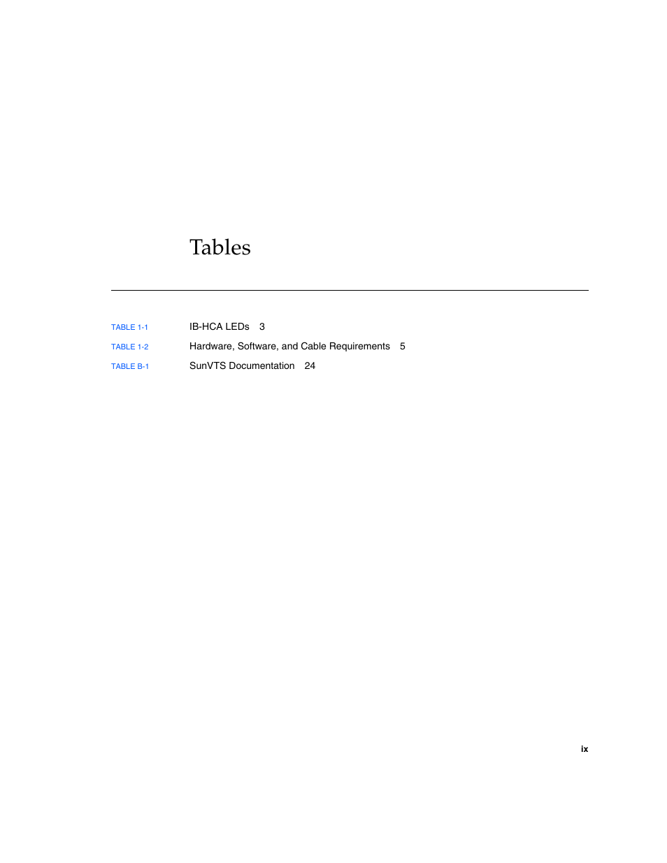 Tables | Sun Microsystems PCI User Manual | Page 9 / 50