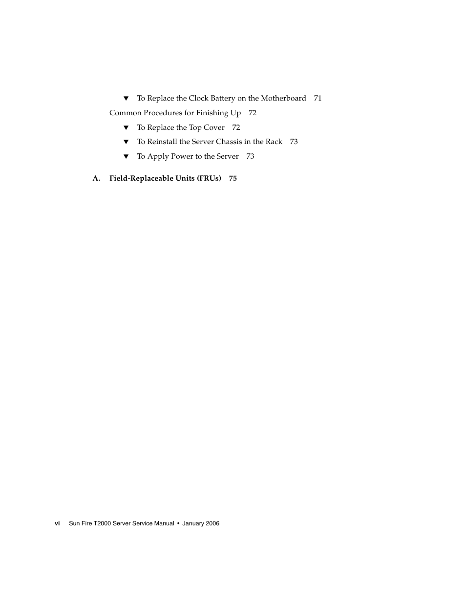 Sun Microsystems Sun Fire T1000 User Manual | Page 6 / 90