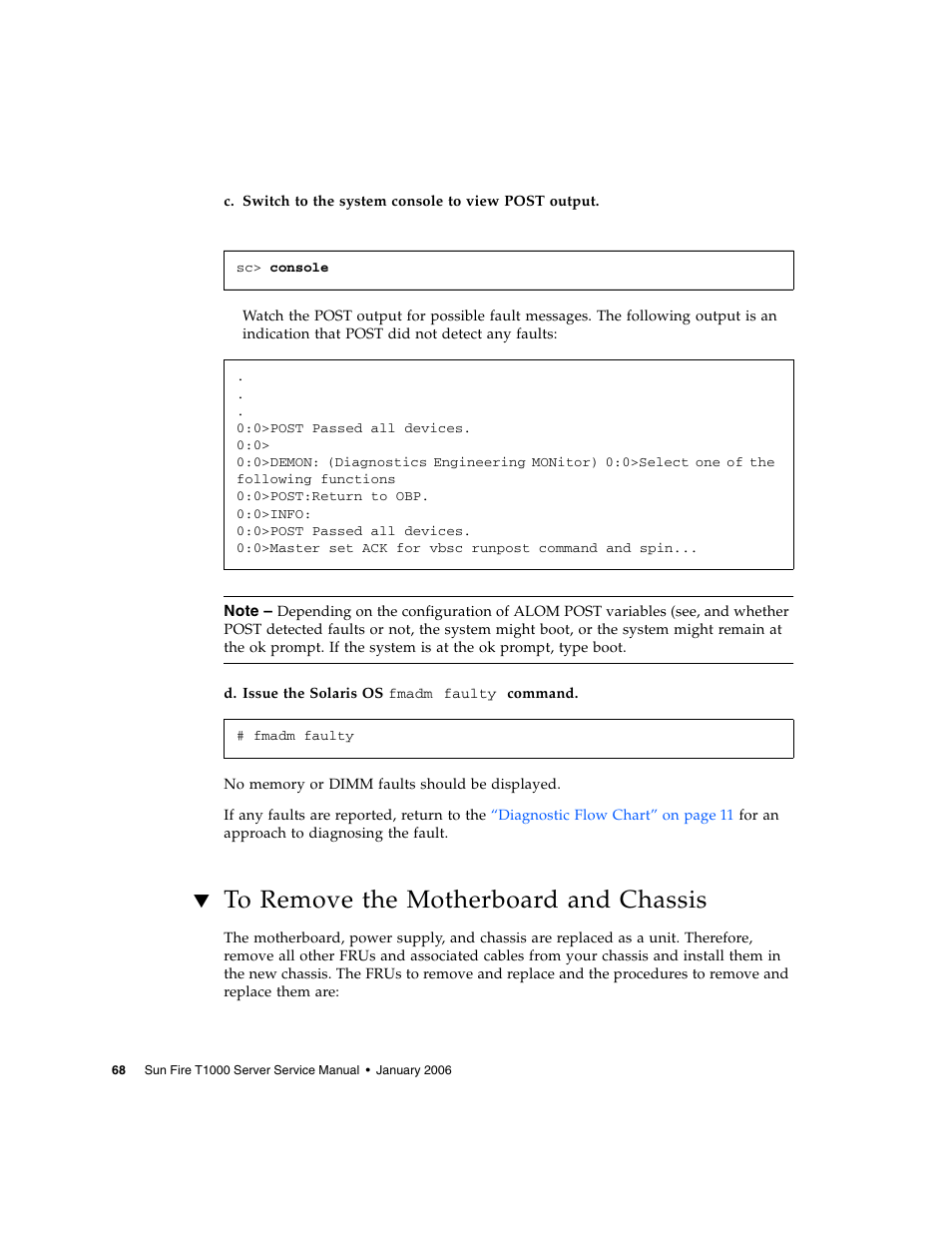 To remove the motherboard and chassis | Sun Microsystems Sun Fire T1000 User Manual | Page 80 / 90