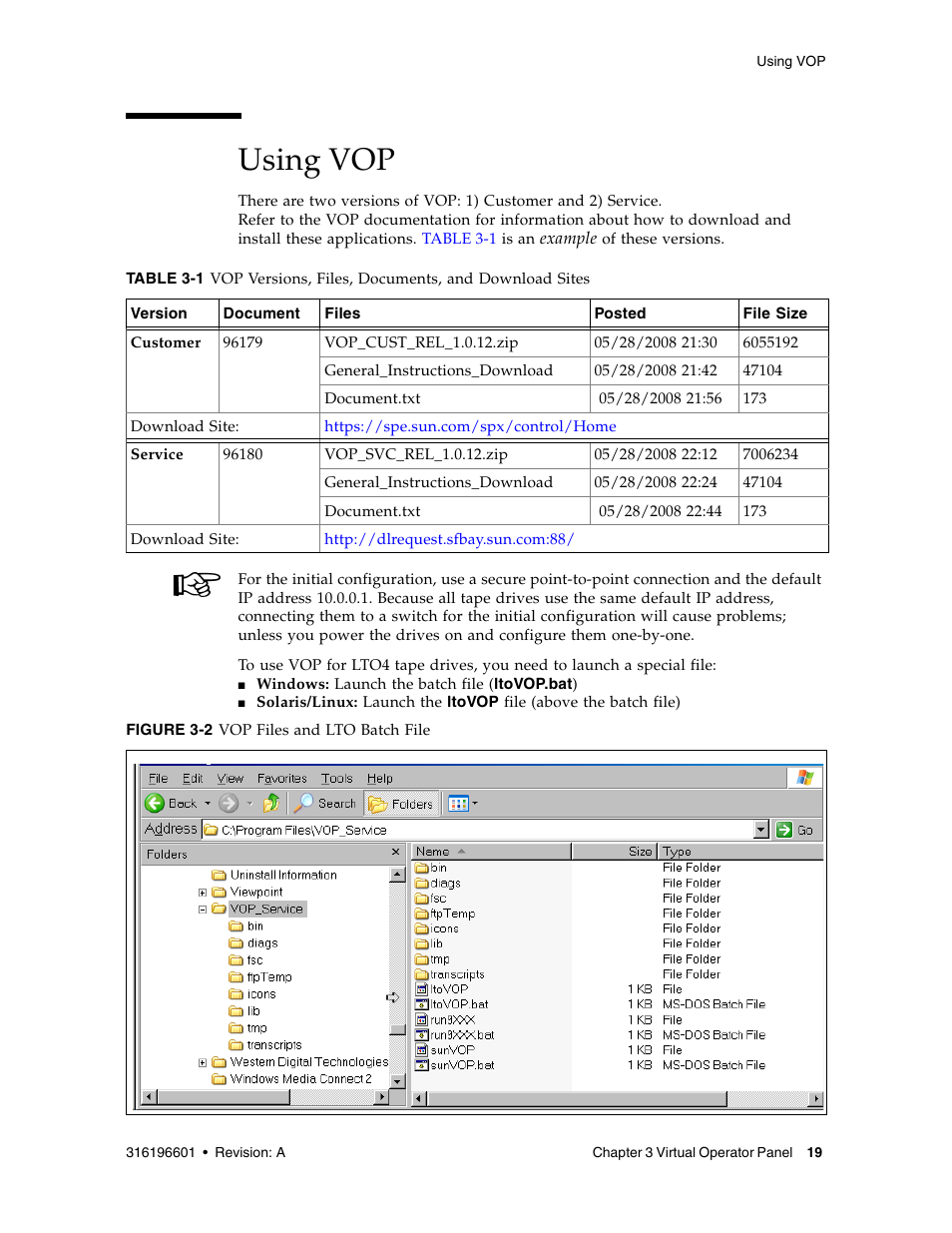 Using vop, Using vop 19 | Sun Microsystems StorageTek HP LTO4 User Manual | Page 27 / 38