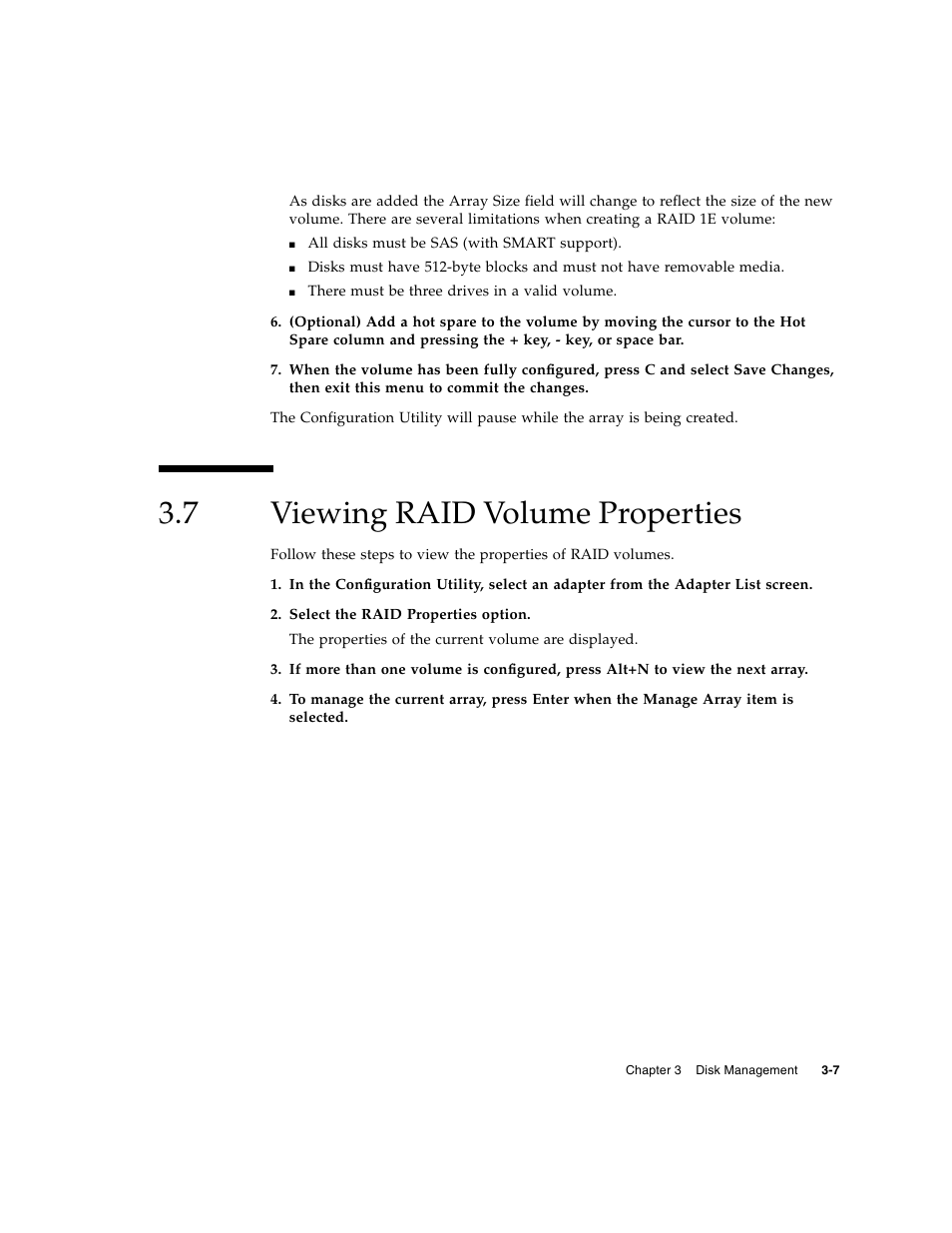 7 viewing raid volume properties, Viewing raid volume properties | Sun Microsystems Netra CP32x0 User Manual | Page 51 / 66