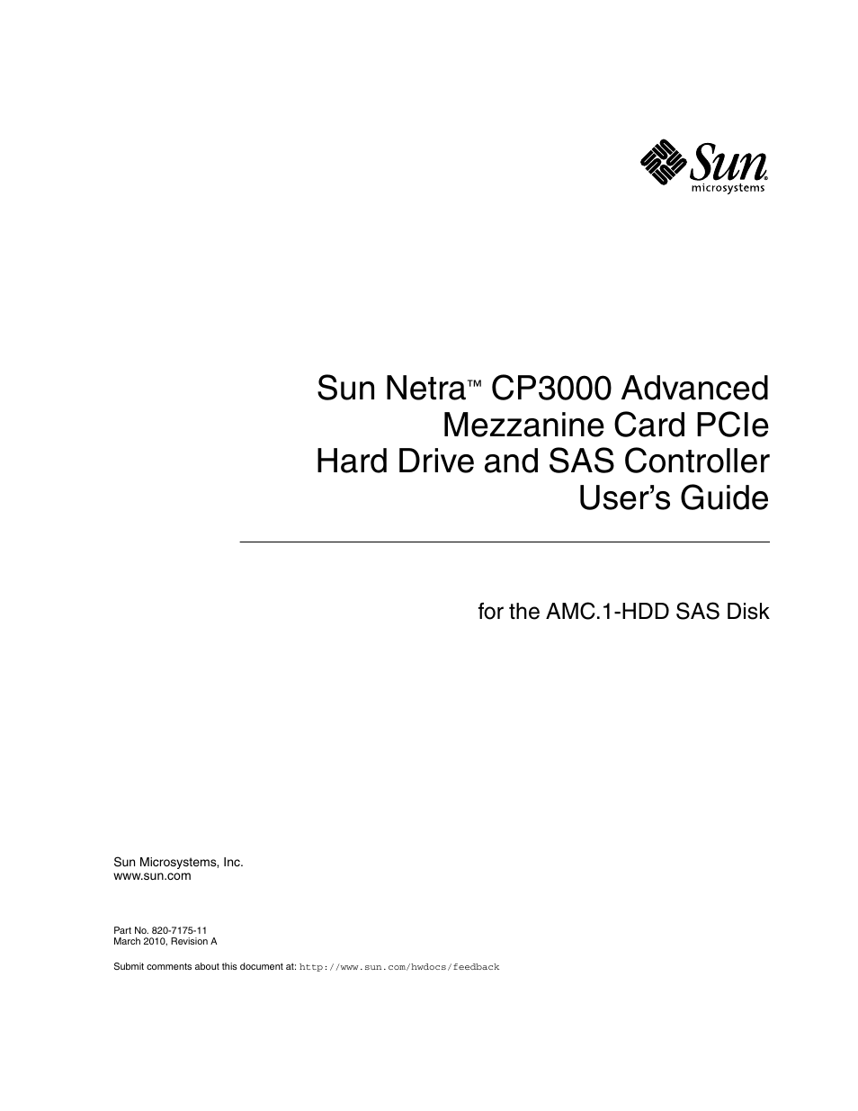 Sun Microsystems SUN NETRA CP3000 User Manual | 72 pages