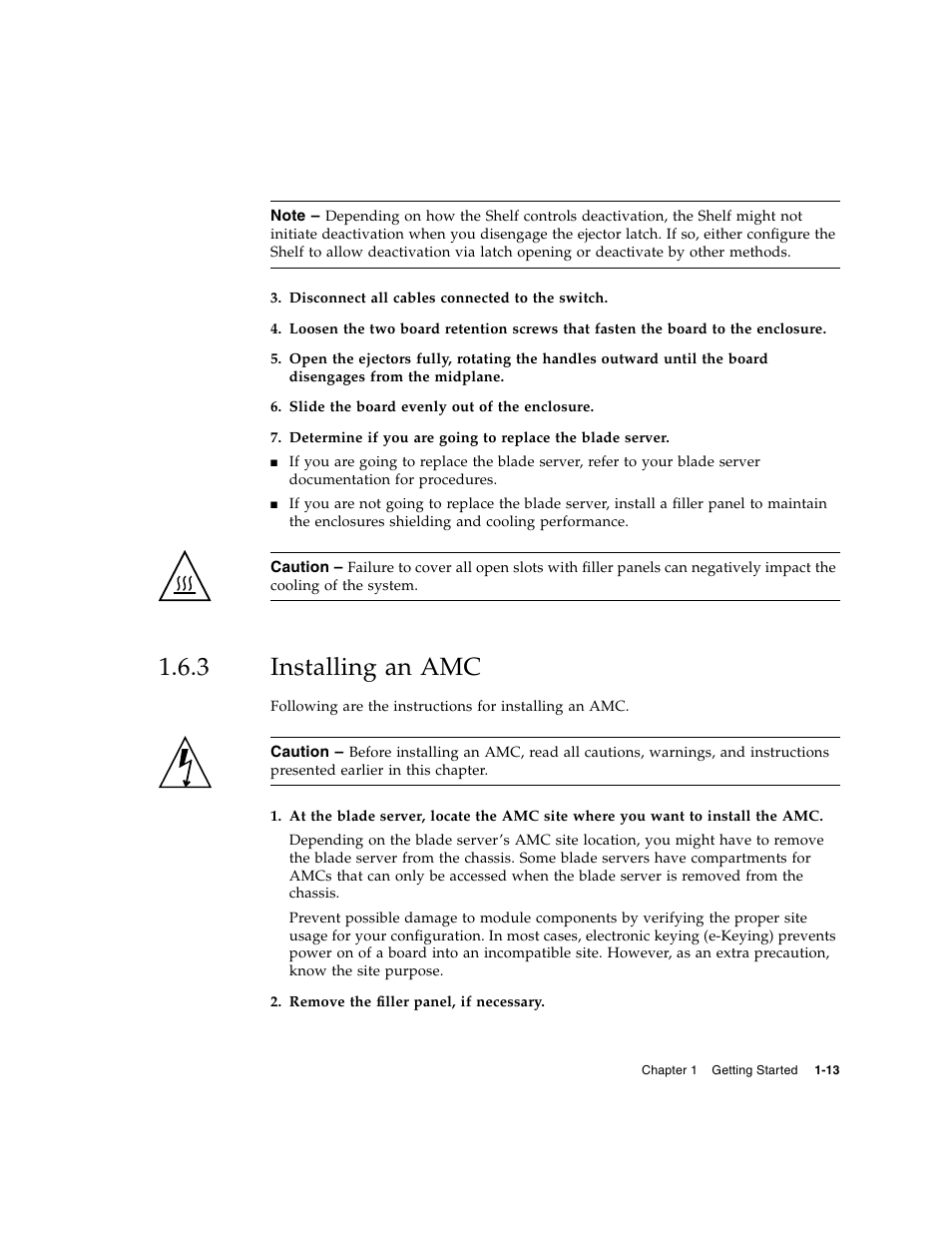 3 installing an amc, Installing an amc | Sun Microsystems SUN NETRA CP3000 User Manual | Page 23 / 72