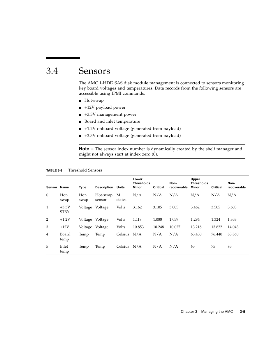 4 sensors, Sensors | Sun Microsystems SUN NETRA CP3000 User Manual | Page 45 / 72