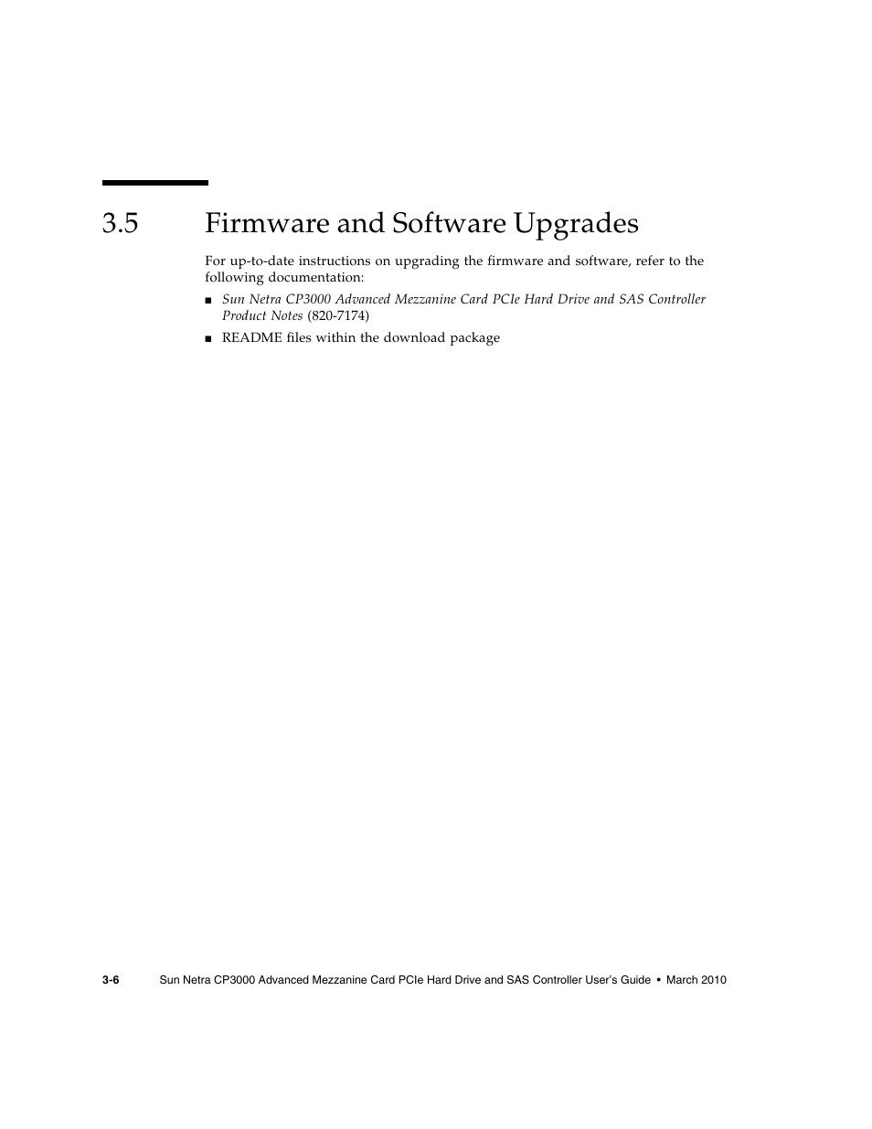5 firmware and software upgrades, Firmware and software upgrades | Sun Microsystems SUN NETRA CP3000 User Manual | Page 46 / 72