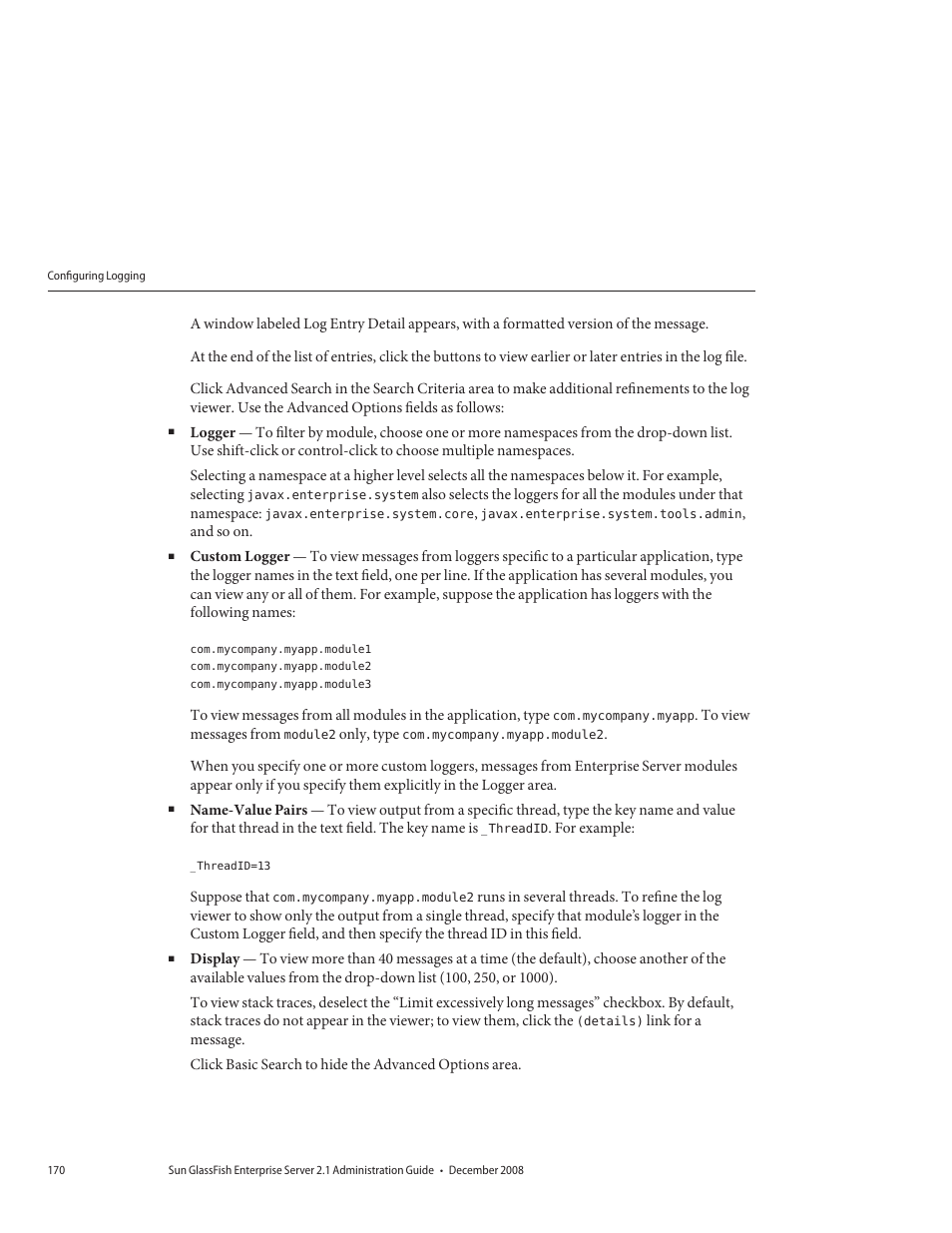 Sun Microsystems GLASSFISH ENTERPRISE 820433510 User Manual | Page 170 / 256