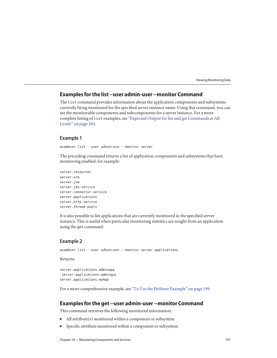 Example 1, Example 2 | Sun Microsystems GLASSFISH ENTERPRISE 820433510 User Manual | Page 197 / 256