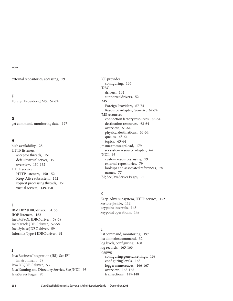 Sun Microsystems GLASSFISH ENTERPRISE 820433510 User Manual | Page 254 / 256