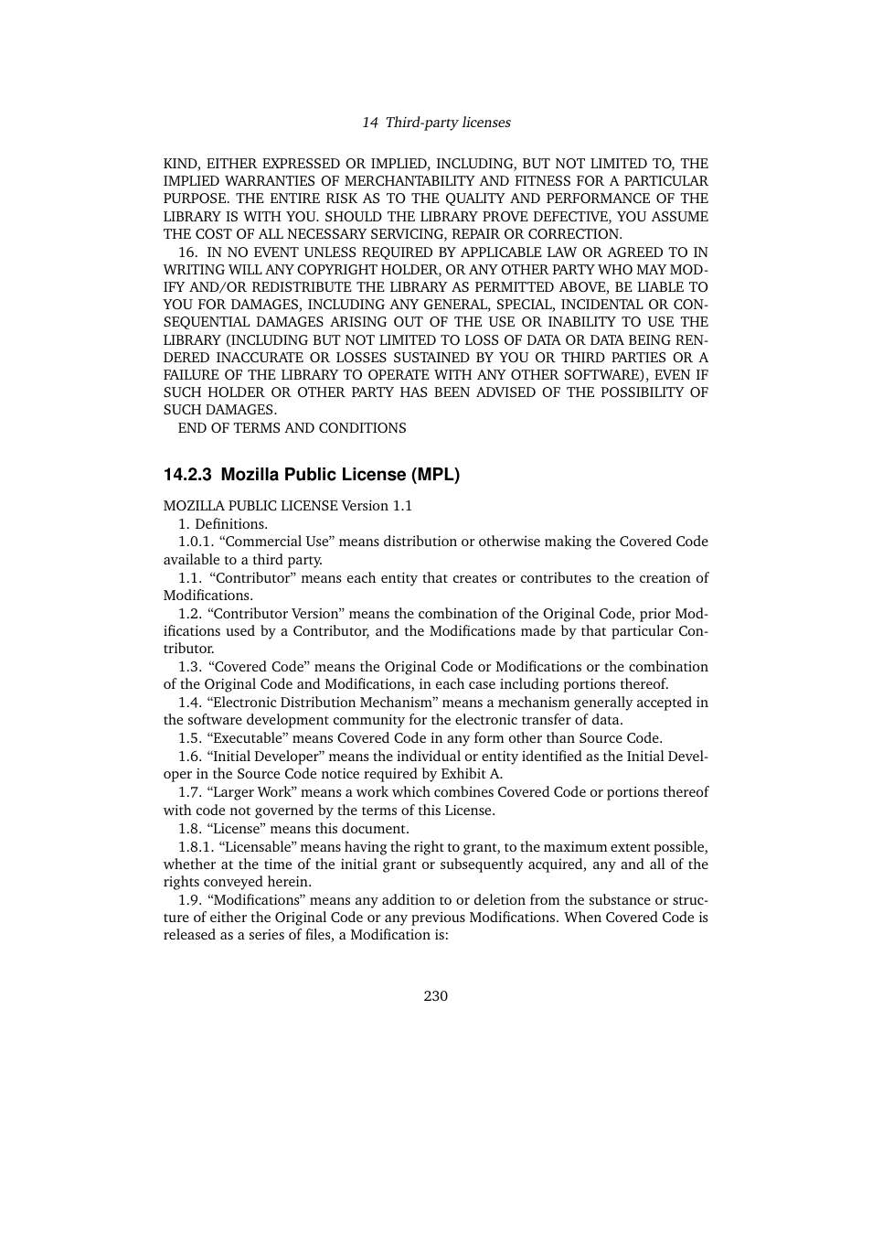 3 mozilla public license (mpl), Mozilla public license (mpl) | Sun Microsystems VIRTUALBOX 3.0.0 User Manual | Page 230 / 259