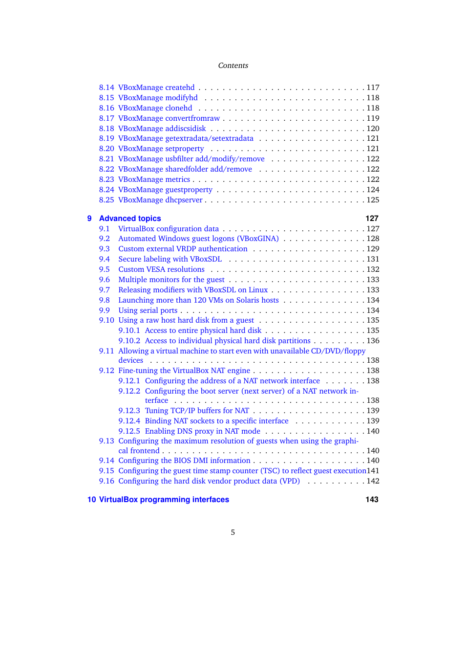Sun Microsystems VIRTUALBOX 3.0.0 User Manual | Page 5 / 259