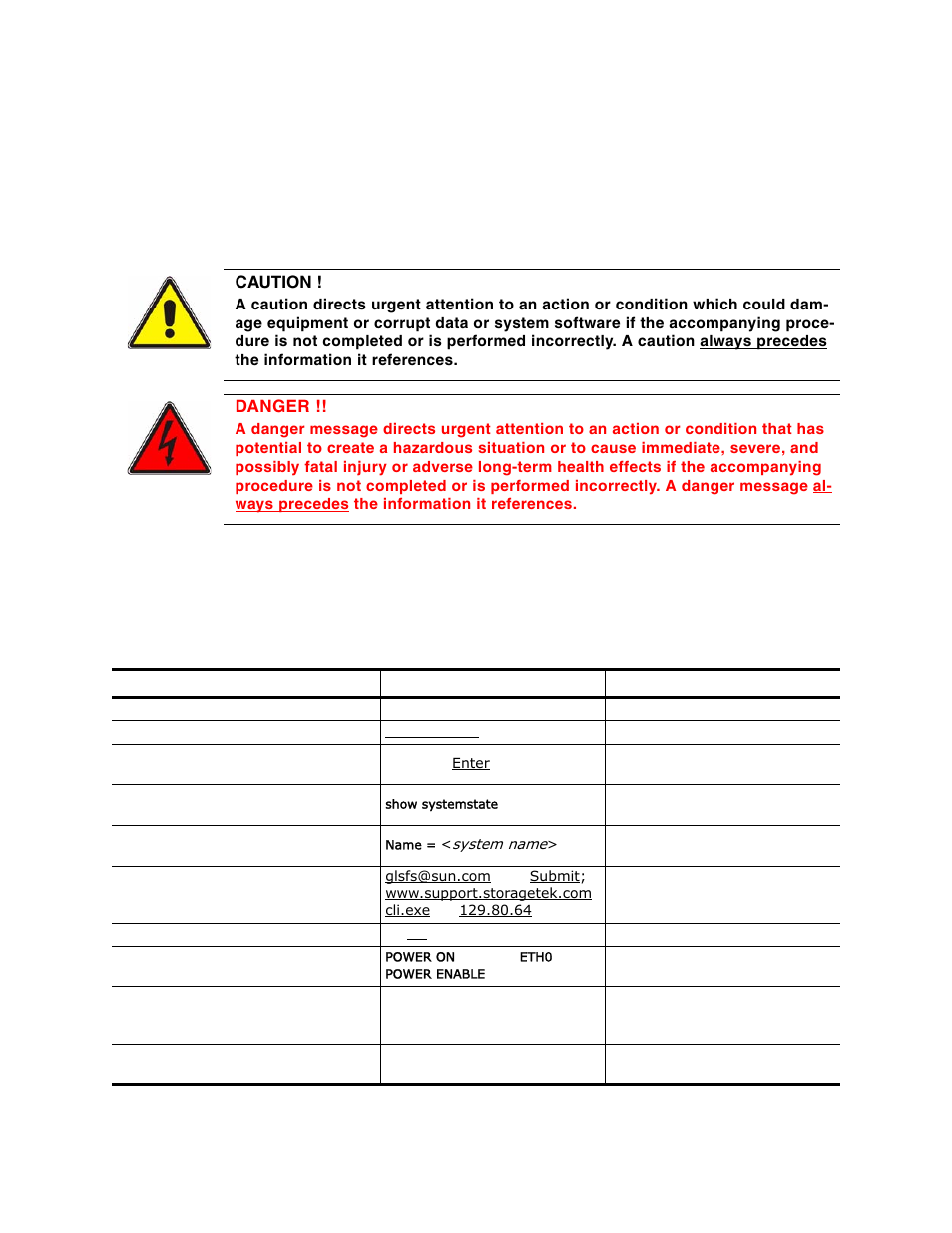 Notational and typographic conventions, Alert messages | Sun Microsystems StorageTek 96257 User Manual | Page 19 / 118
