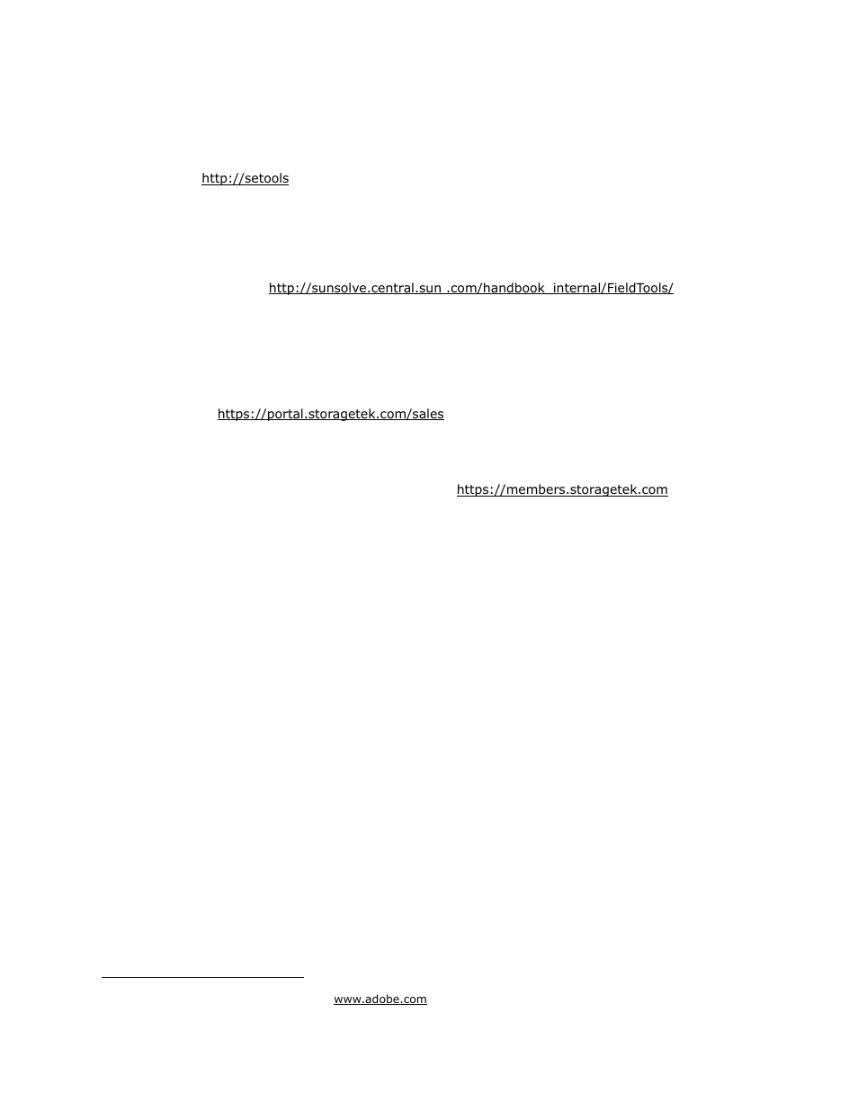 Se support tools, Global services field support tools, Storage sales community | Partners, Documents on cd, Colophon | Sun Microsystems StorageTek 96257 User Manual | Page 22 / 118