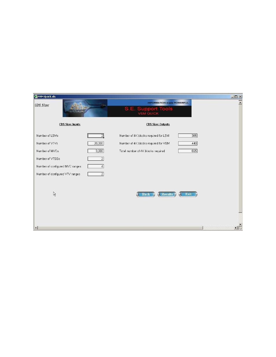 Cds sizer tool, Cds sizer tool -32, Figure 2-5. cds sizer tool -32 | Sun Microsystems StorageTek 96257 User Manual | Page 32 / 118