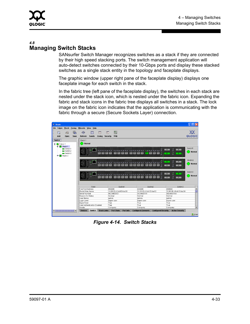 8 managing switch stacks, Managing switch stacks -33, Switch stacks -33 | Managing switch stacks | Sun Microsystems 5602 User Manual | Page 137 / 324