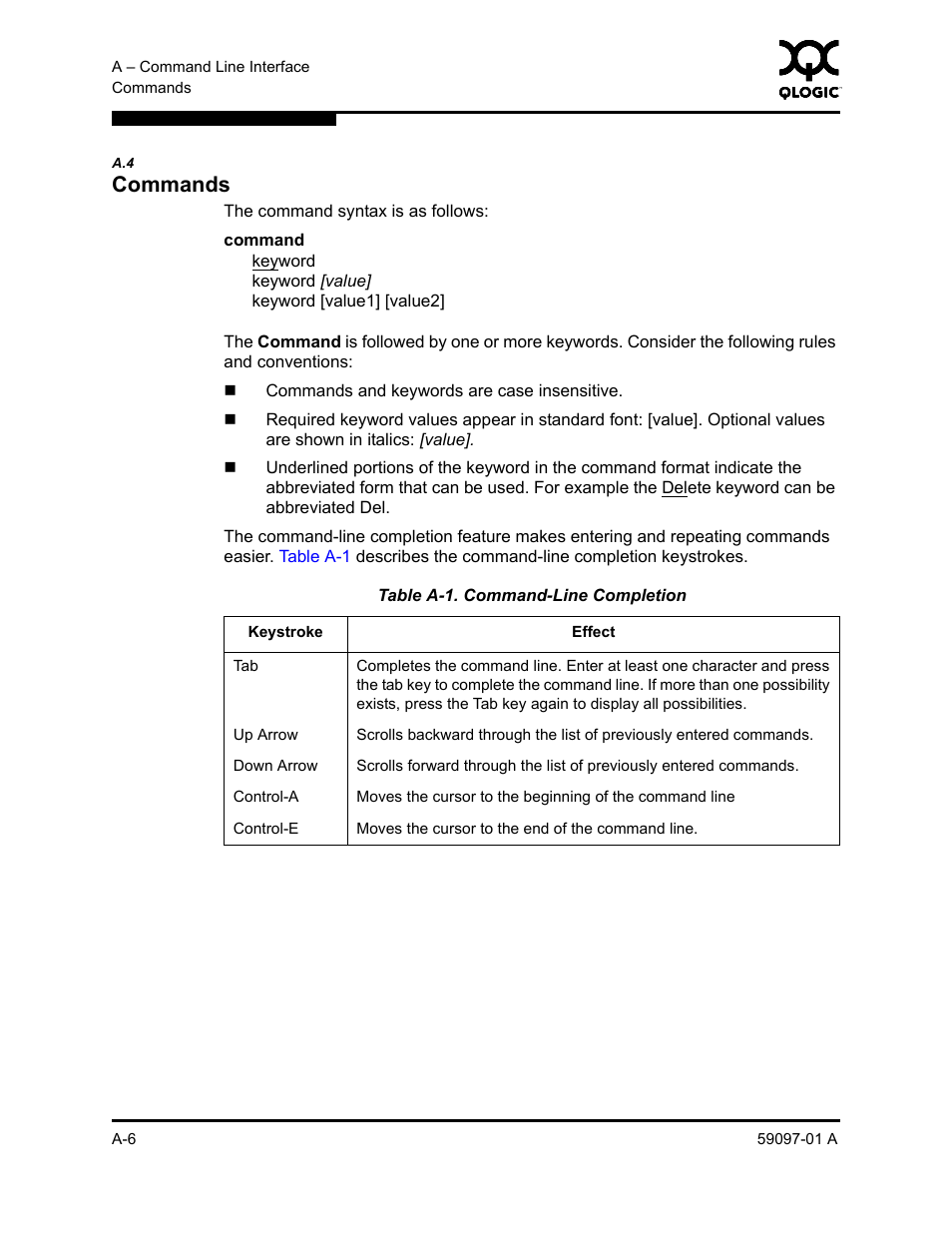 A.4 commands, Commands, Refer to | Sun Microsystems 5602 User Manual | Page 180 / 324
